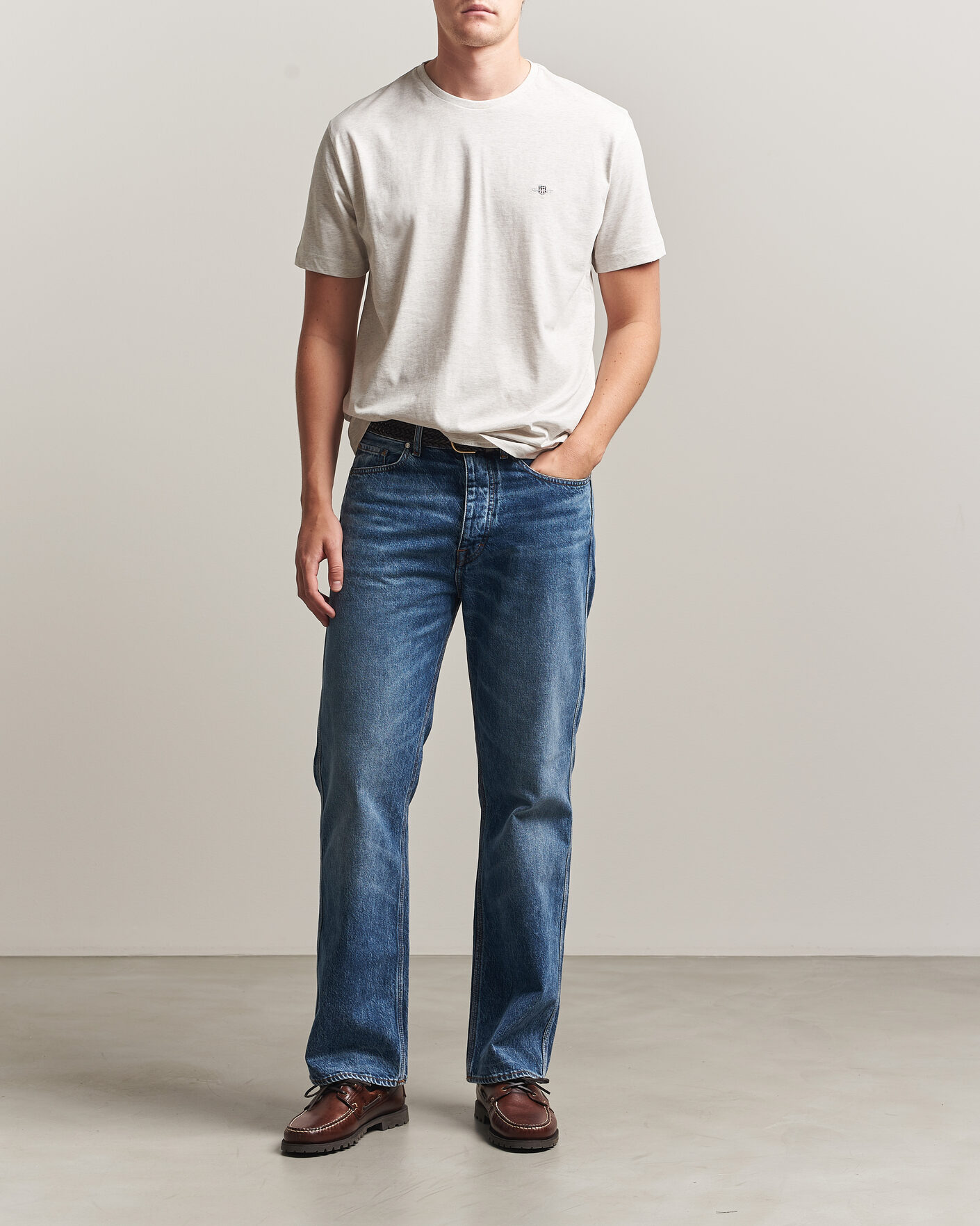 Herr | T-Shirts | Gant | The Original T-Shirt Glacier Melange