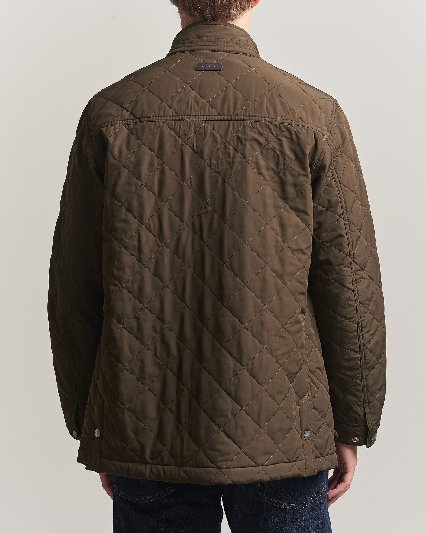 Herr | Jackor | Gant | Classic Quilted Mid Jacket Black Brown