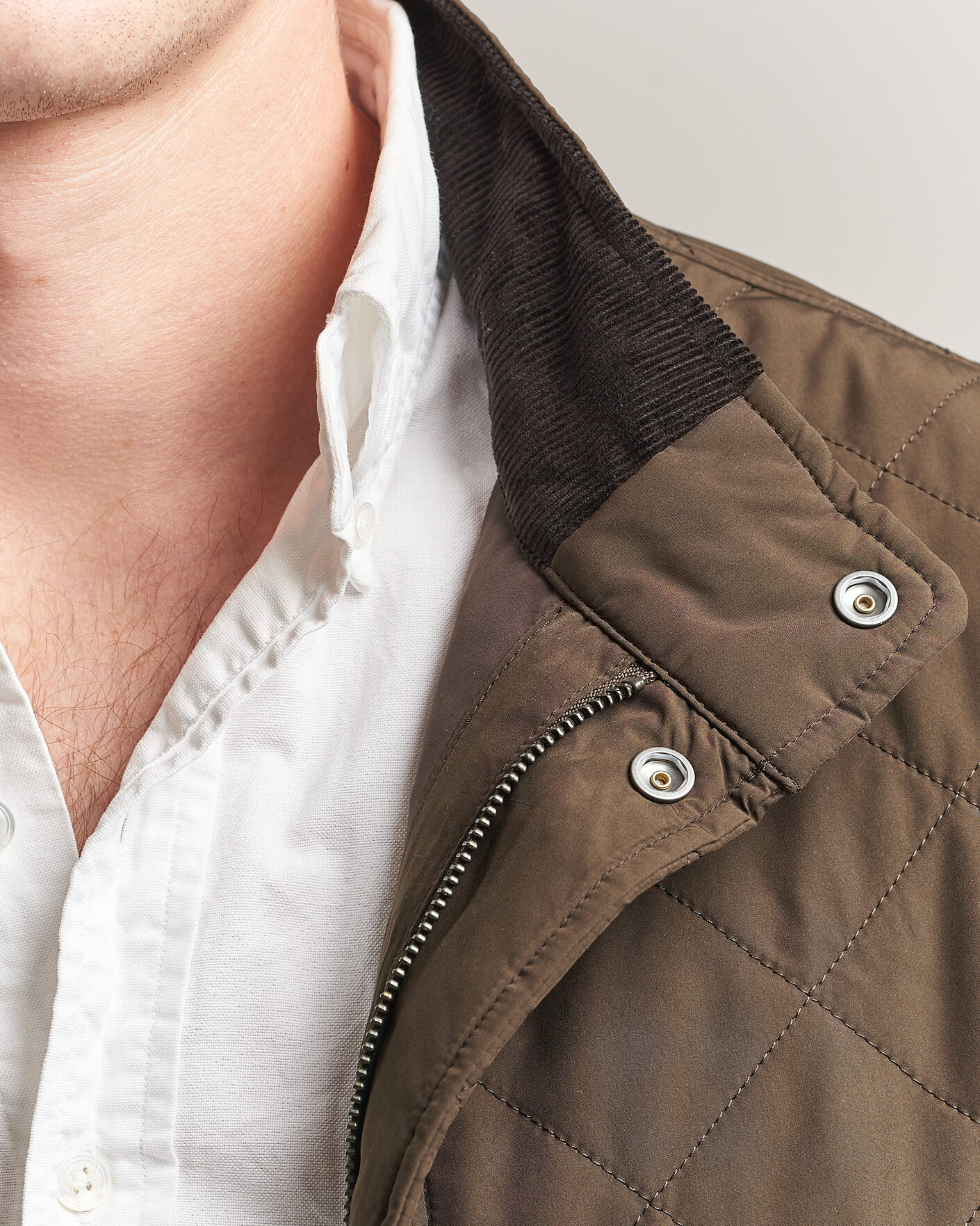 Herr | Jackor | Gant | Classic Quilted Mid Jacket Black Brown