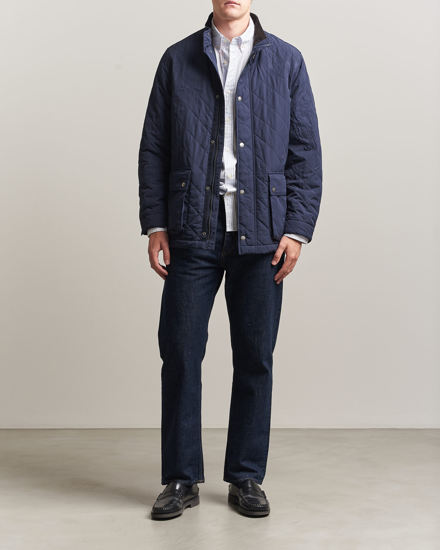 Herr | Jackor | Gant | Classic Quilted Mid Jacket Evening Blue