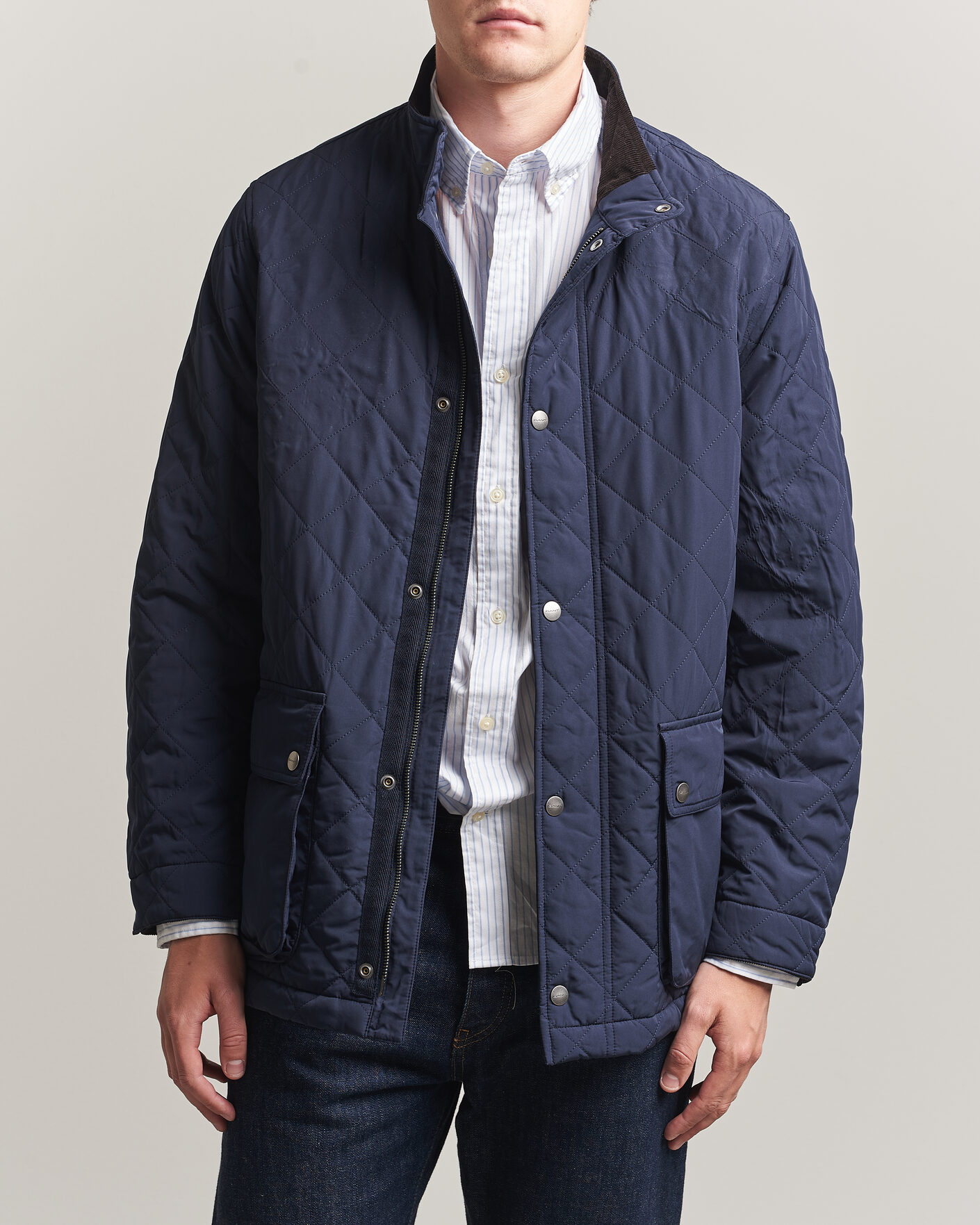 Herr | Jackor | Gant | Classic Quilted Mid Jacket Evening Blue