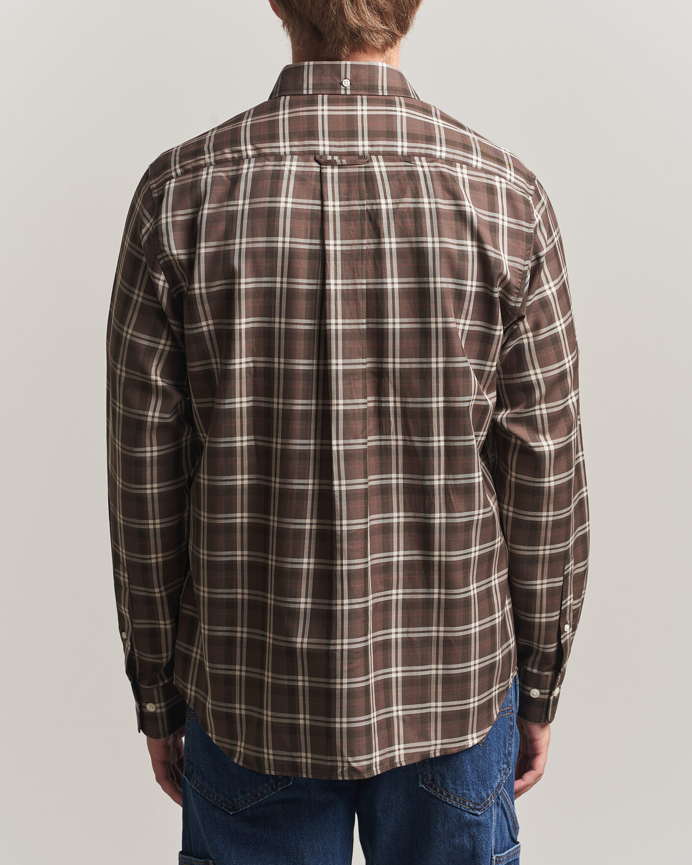 Herr | Skjortor | Gant | Regular Fit Twill Checked Shirt Faded Taupe