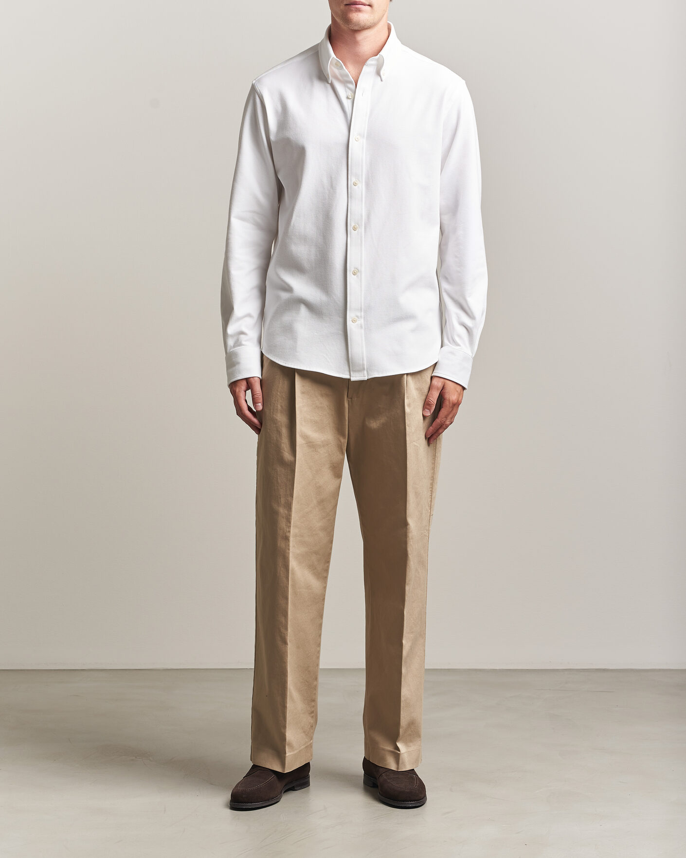 Herr | Skjortor | Gant | Regular Fit Jersey Pique Shirt White