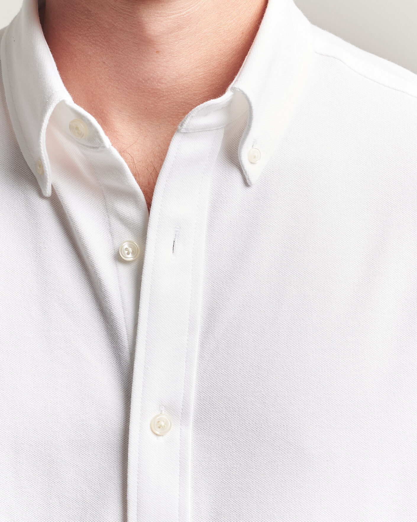 Herr | Skjortor | Gant | Regular Fit Jersey Pique Shirt White