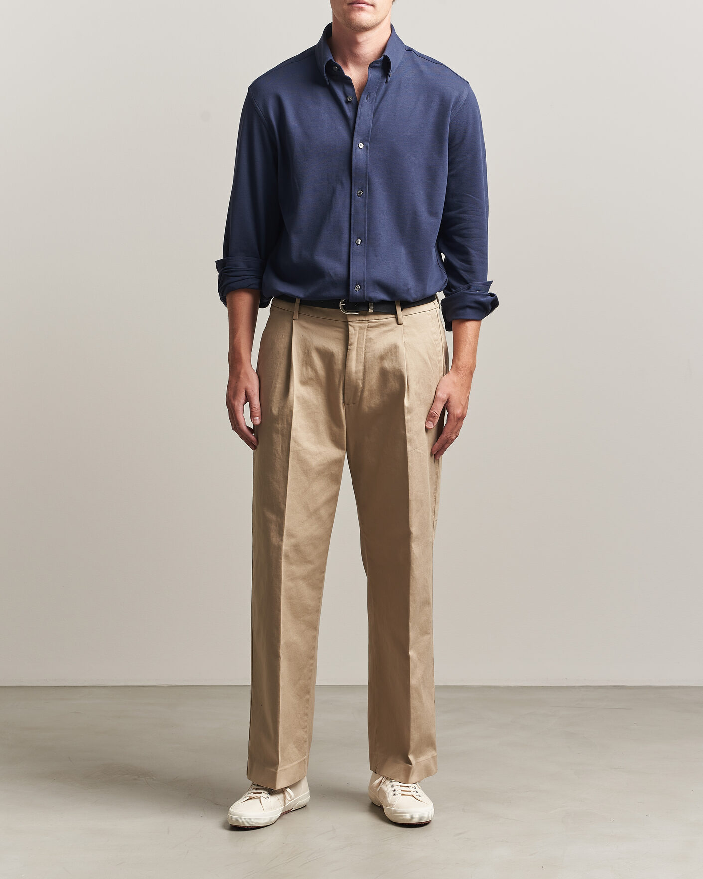 Herr | Skjortor | Gant | Regular Fit Jersey Pique Shirt Marine
