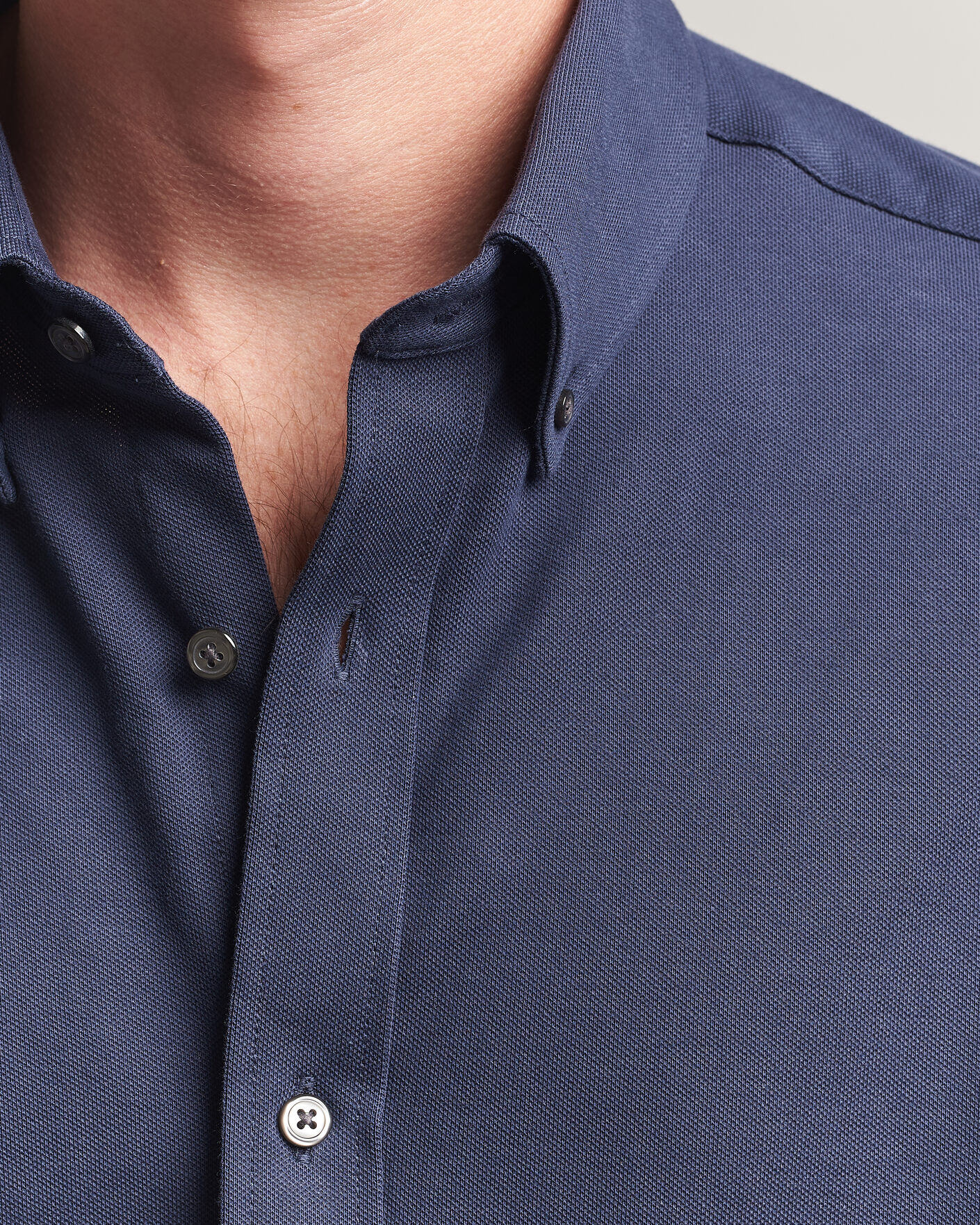 Herr | Skjortor | Gant | Regular Fit Jersey Pique Shirt Marine