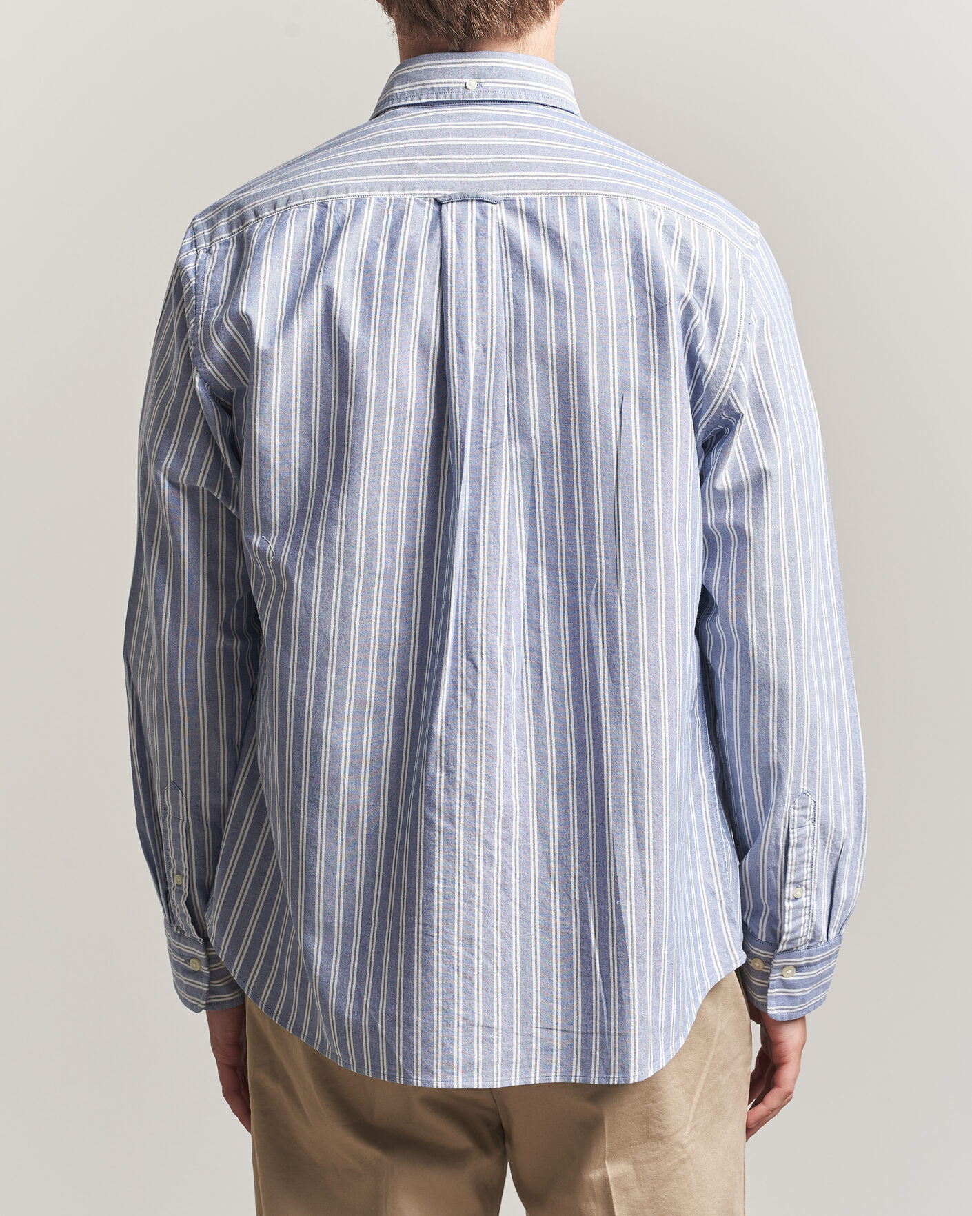 Herr | Skjortor | Gant | Regular Fit Classic Striped Oxford Shirt  College Blue