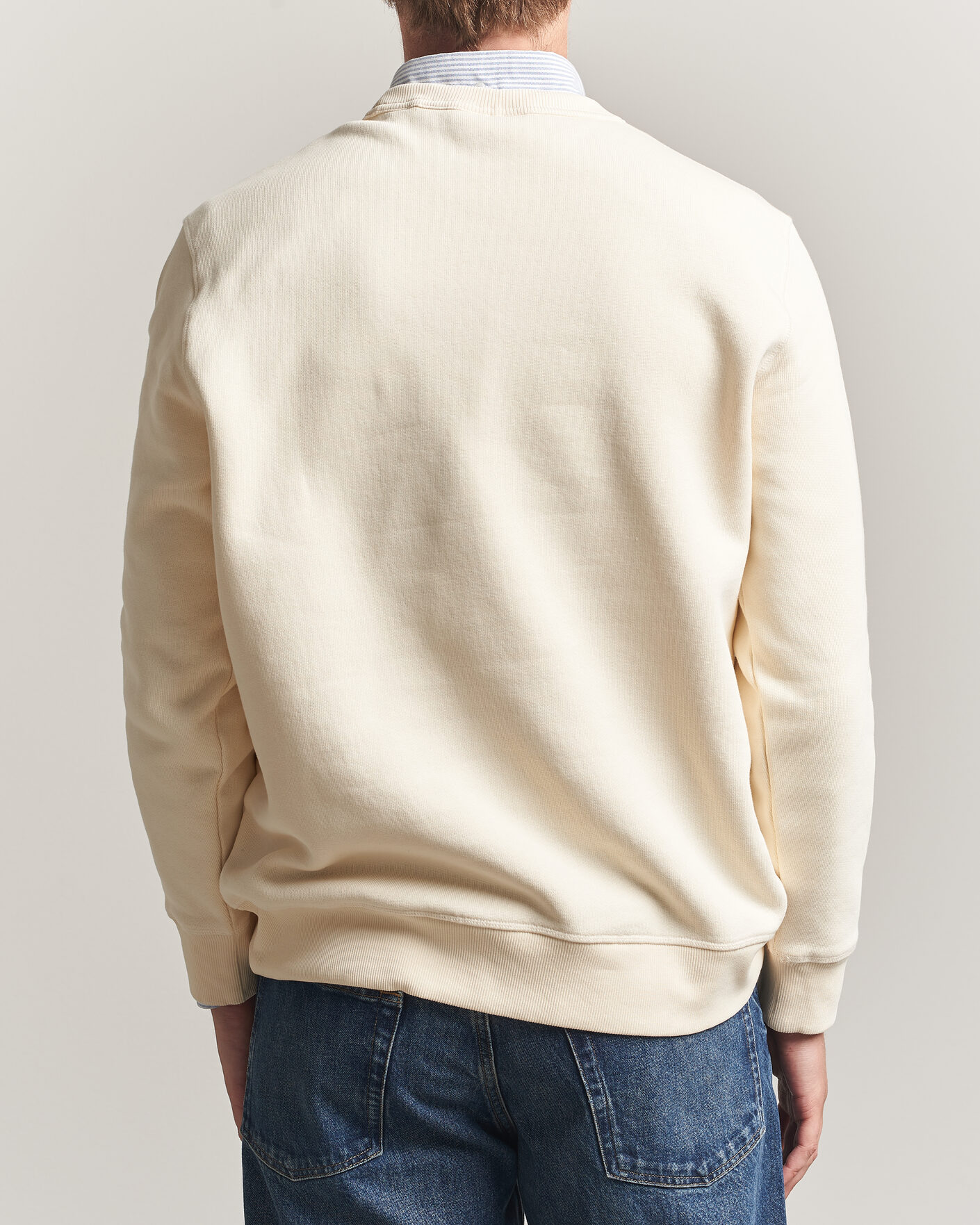 Herr | Tröjor | Gant | YALE Crew Neck Sweatshirt Cream
