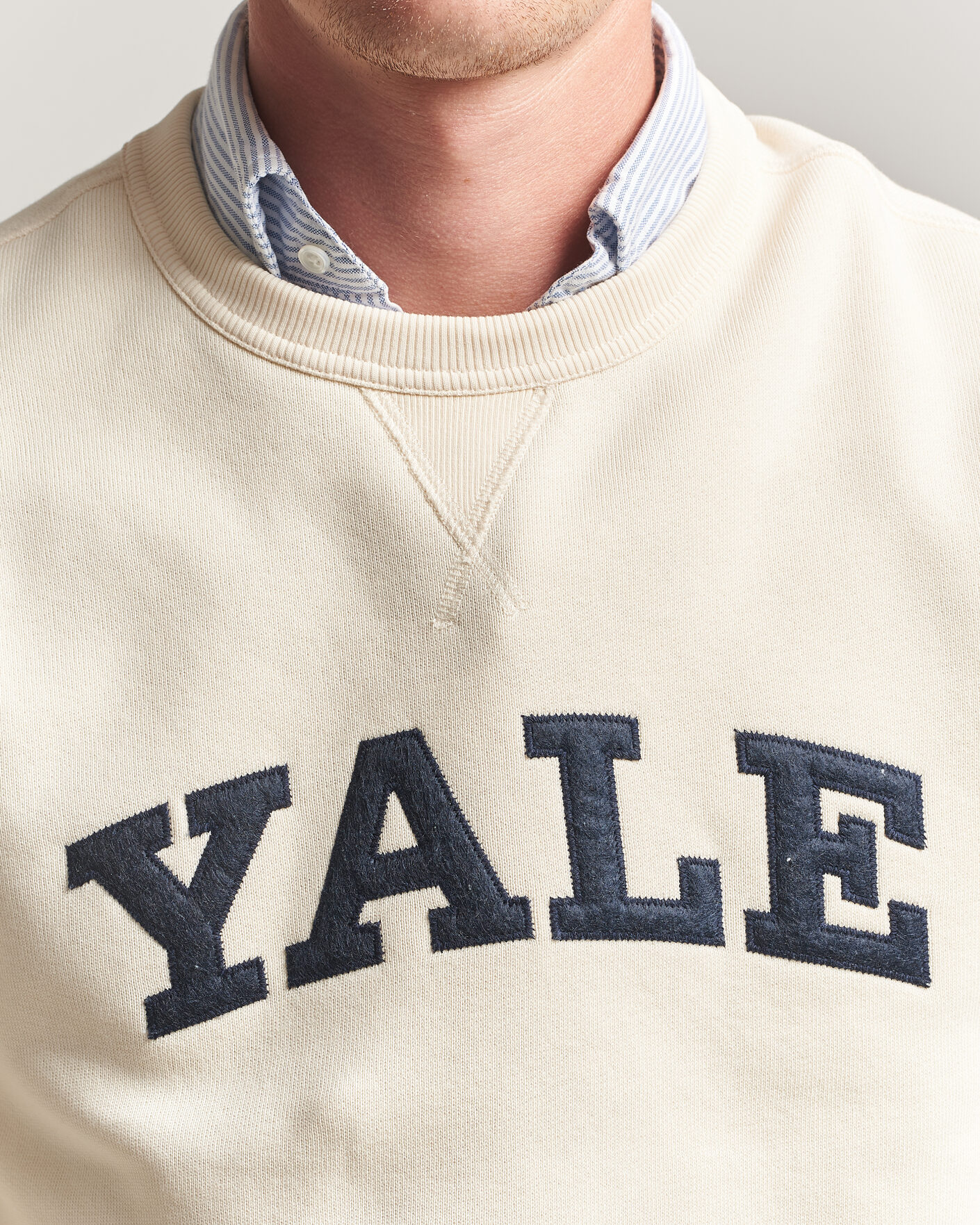 Herr | Tröjor | Gant | YALE Crew Neck Sweatshirt Cream