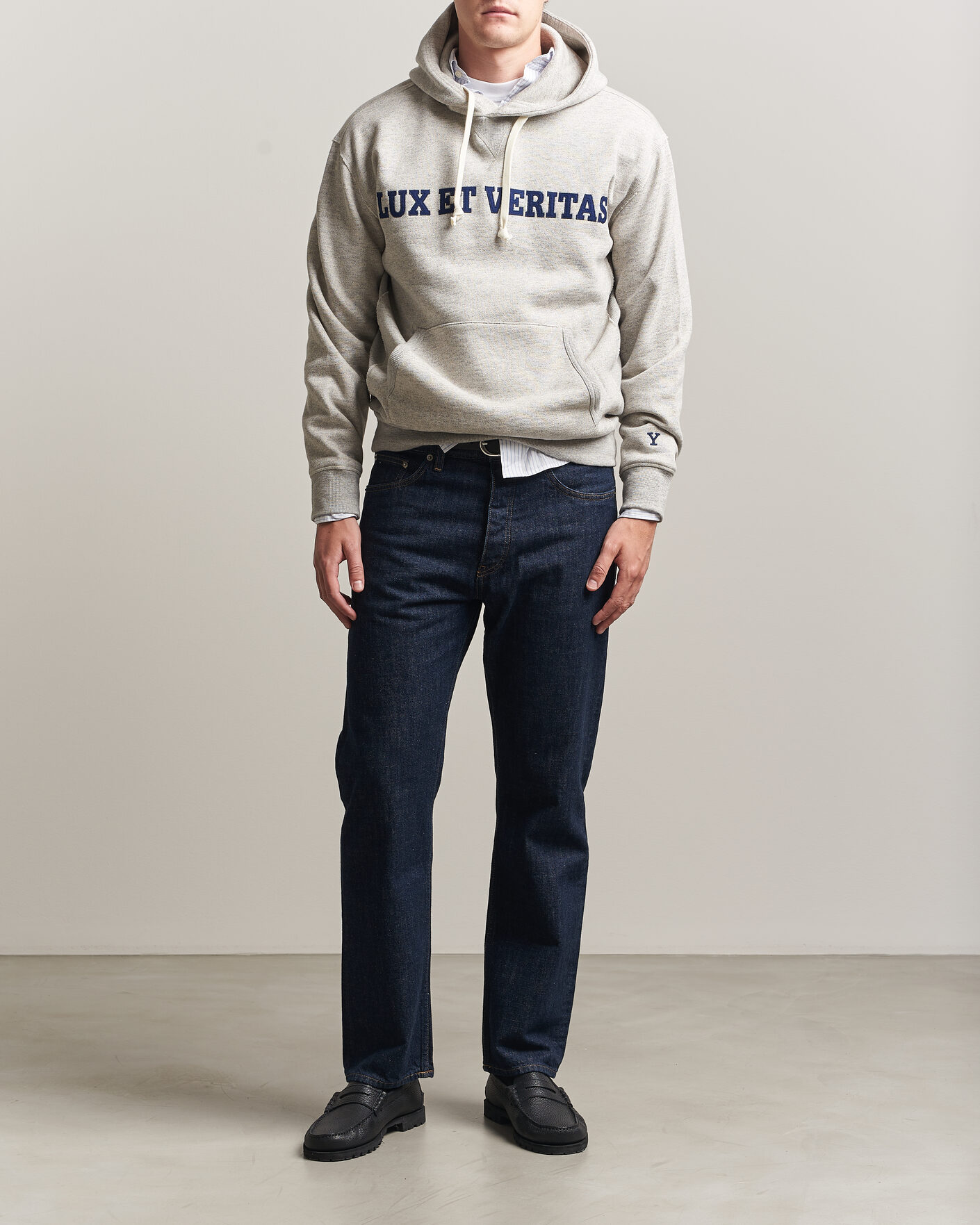 Herr | Tröjor | Gant | YALE Hoodie Grey Melange