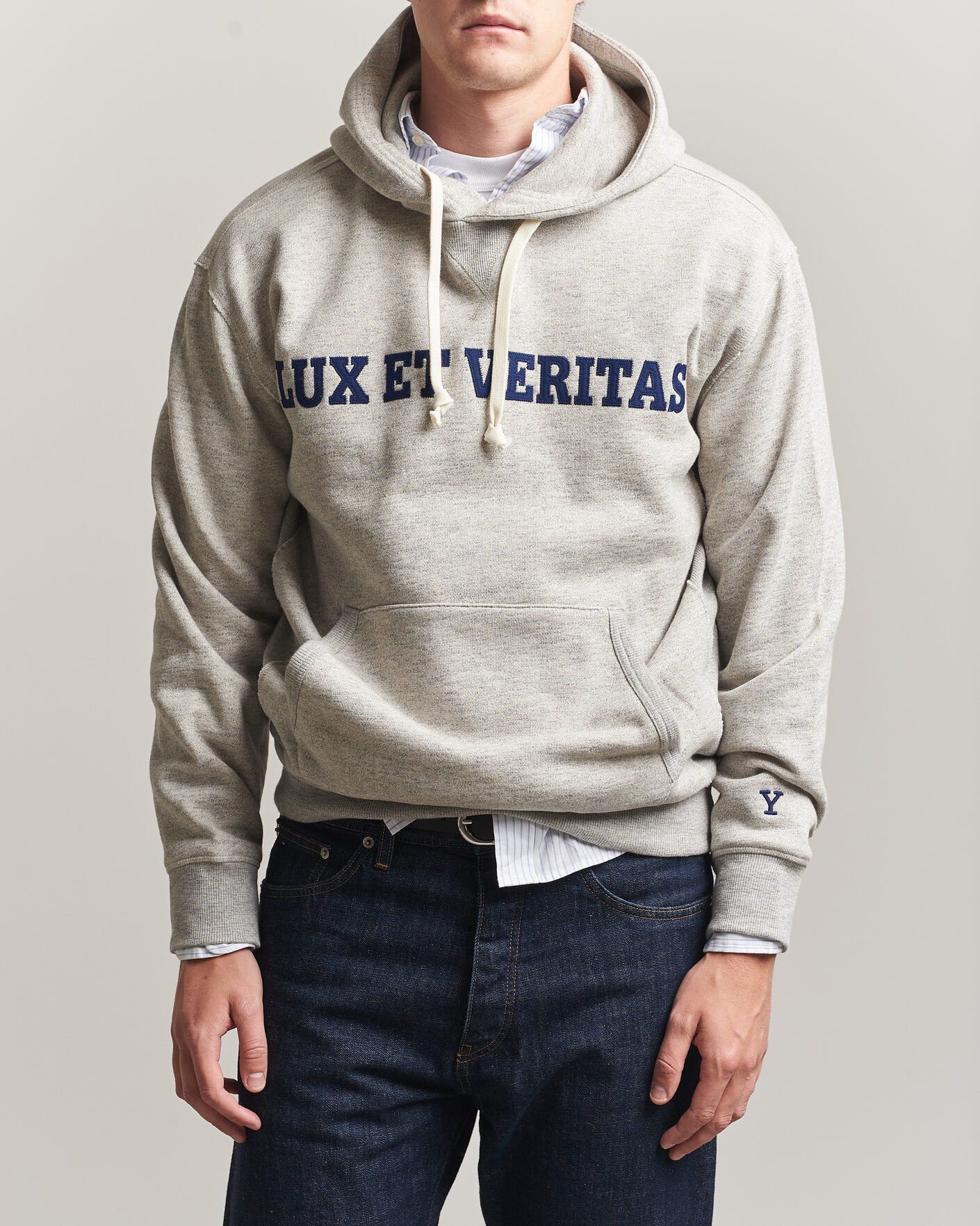 Herr | Tröjor | Gant | YALE Hoodie Grey Melange