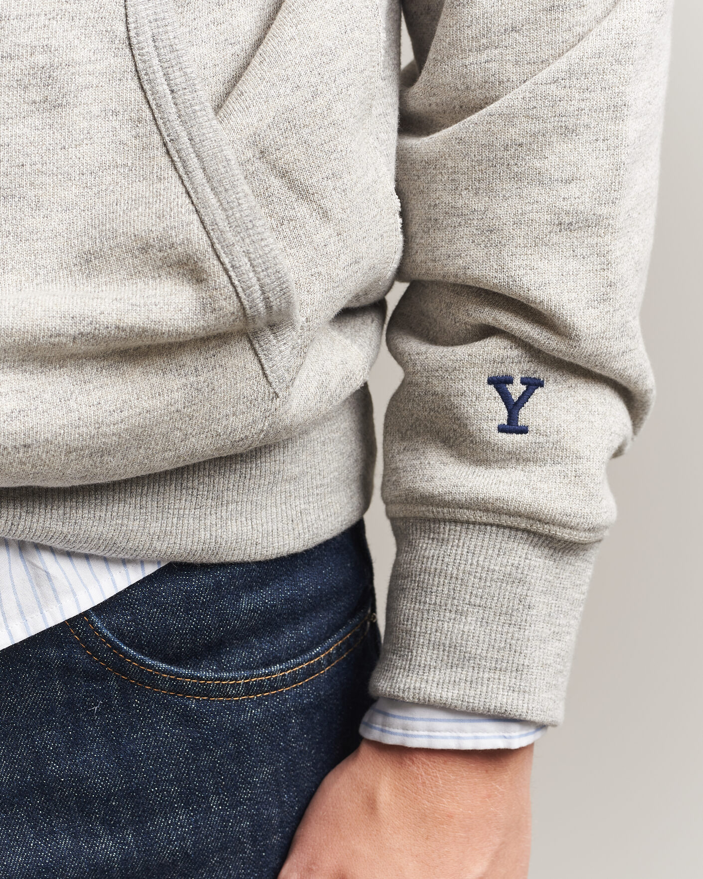 Herr | Tröjor | Gant | YALE Hoodie Grey Melange