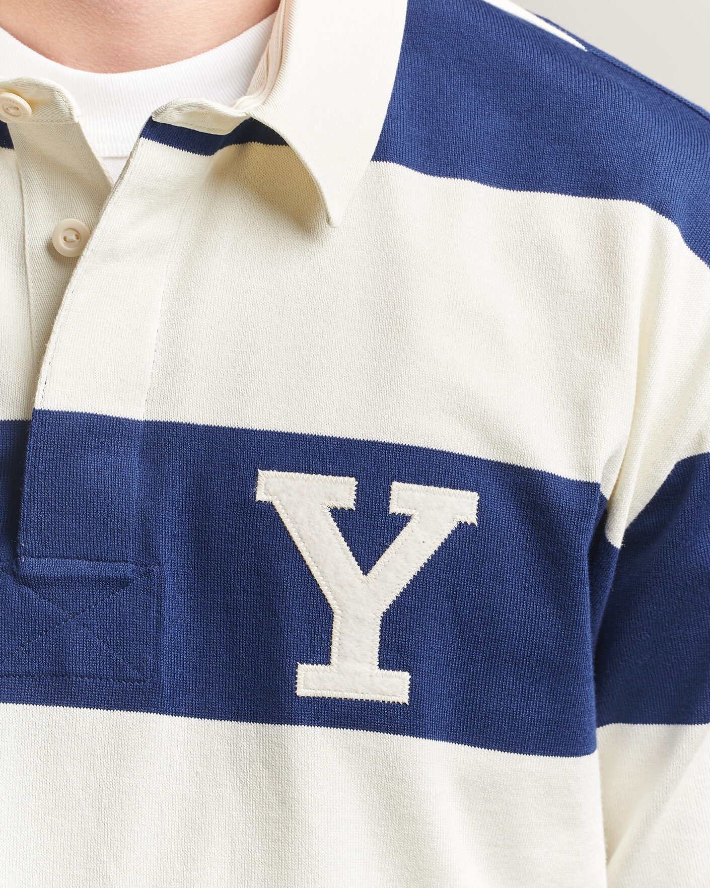 Herr | Tröjor | Gant | YALE Striped Heavy Rugger Rich Navy