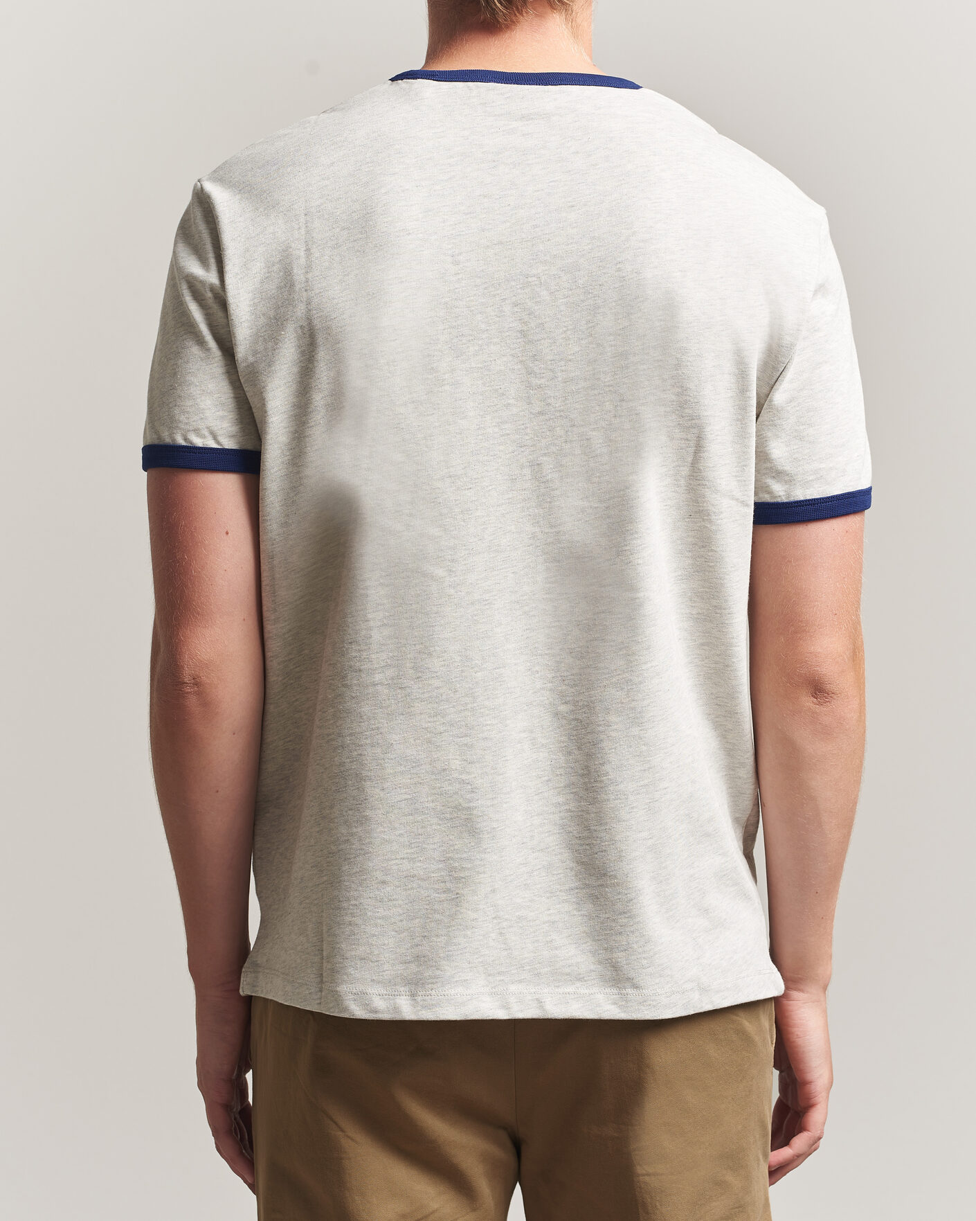 Herr | T-Shirts | Gant | YALE Crew Neck T-Shirt Grey Melange