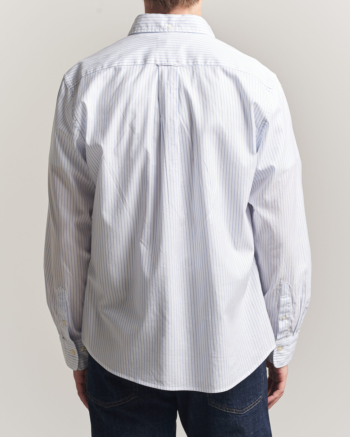 Herr | Skjortor | Gant | YALE Regular Fit Striped Oxford Shirt Light Blue