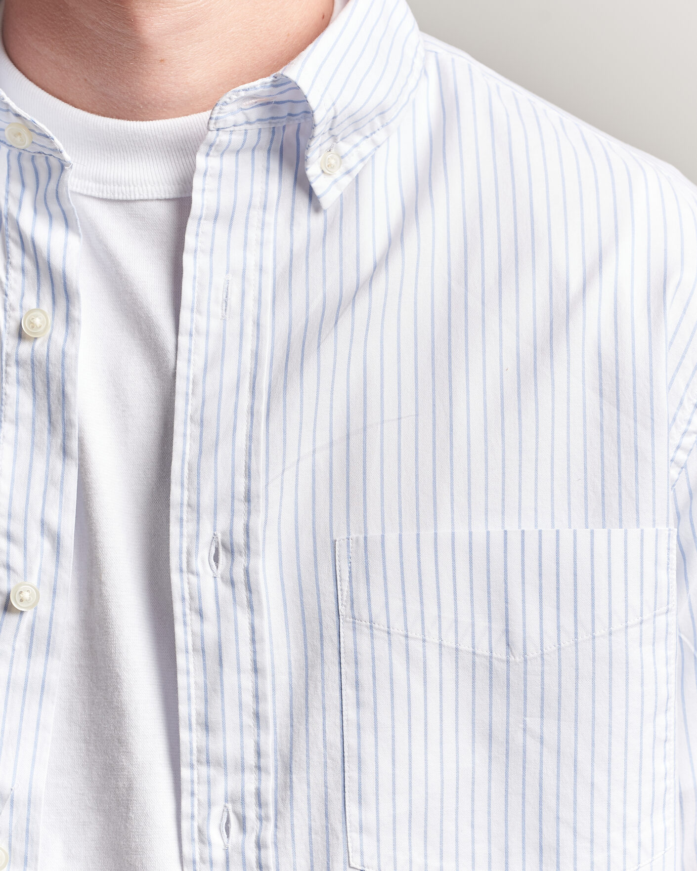 Herr | Skjortor | Gant | YALE Regular Fit Striped Oxford Shirt Light Blue