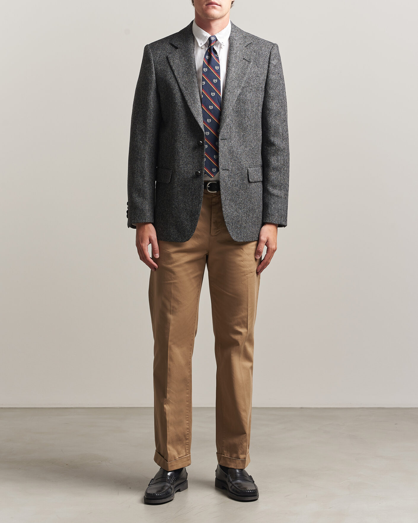 Herr | Kavajer | Gant | YALE Tweed Blazer Black Grey