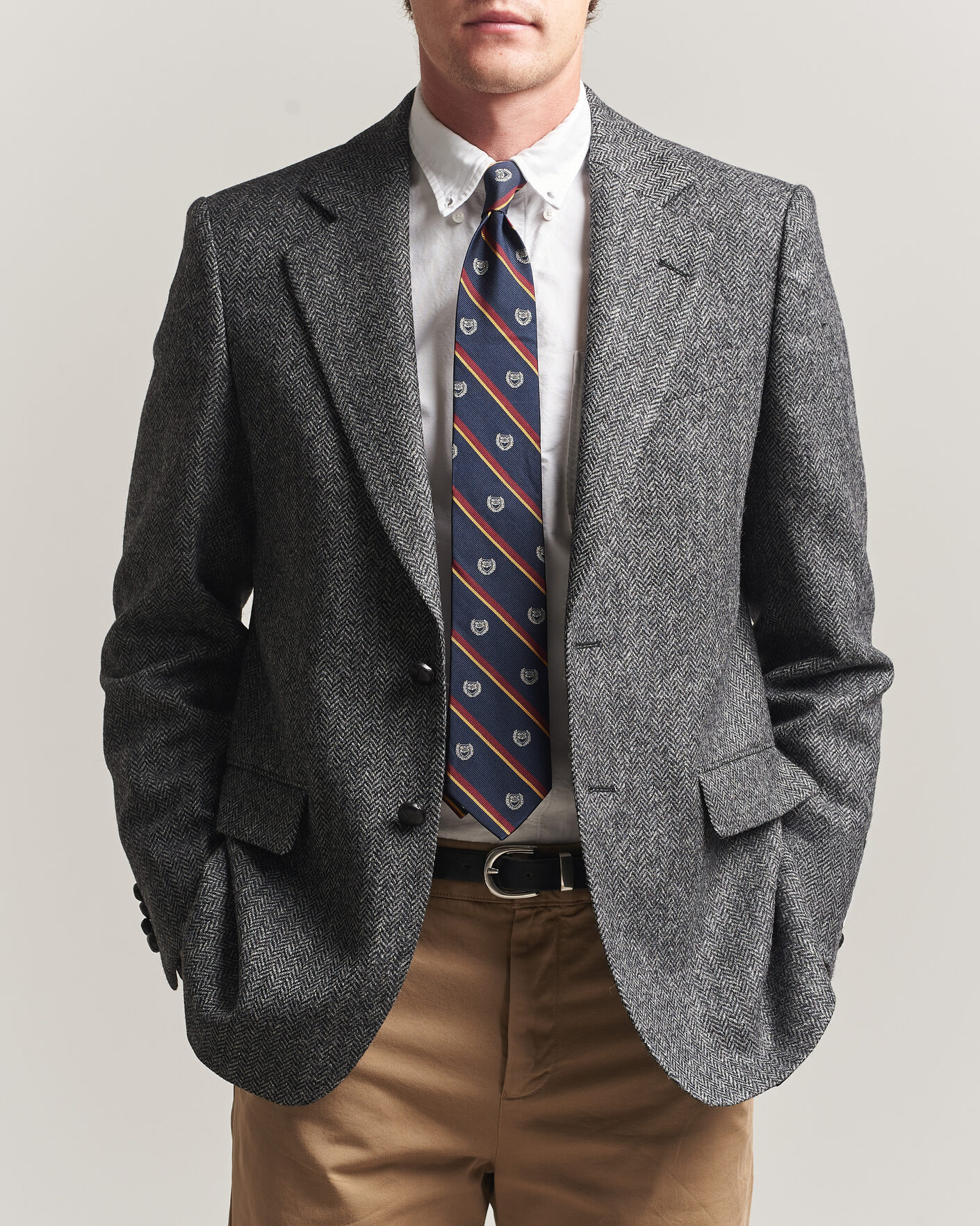 Herr | Kavajer | Gant | YALE Tweed Blazer Black Grey