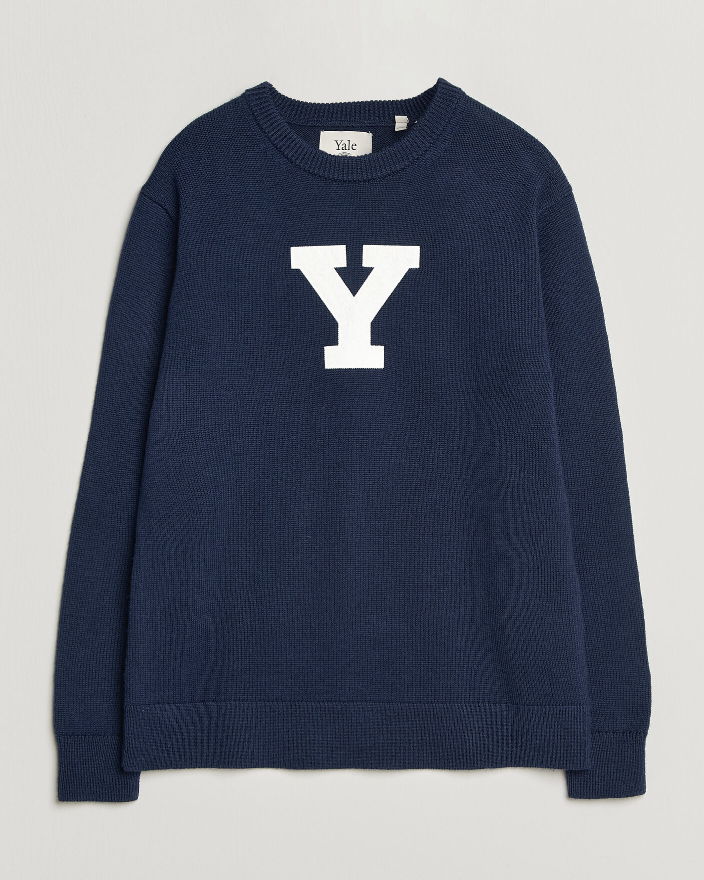 Herr | Tröjor | Gant | YALE Merino Crew Neck Marine
