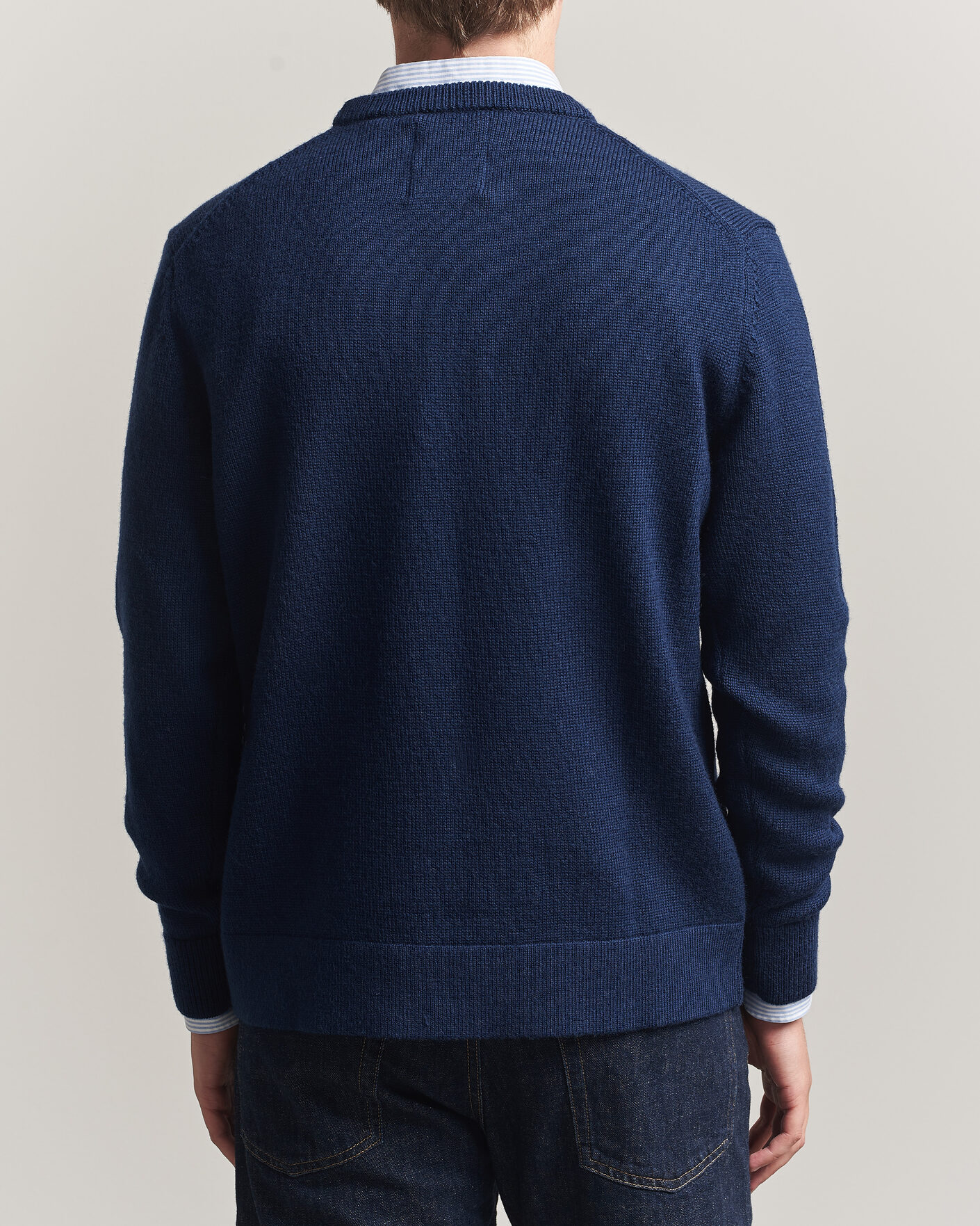 Herr | Tröjor | Gant | YALE Merino Crew Neck Marine