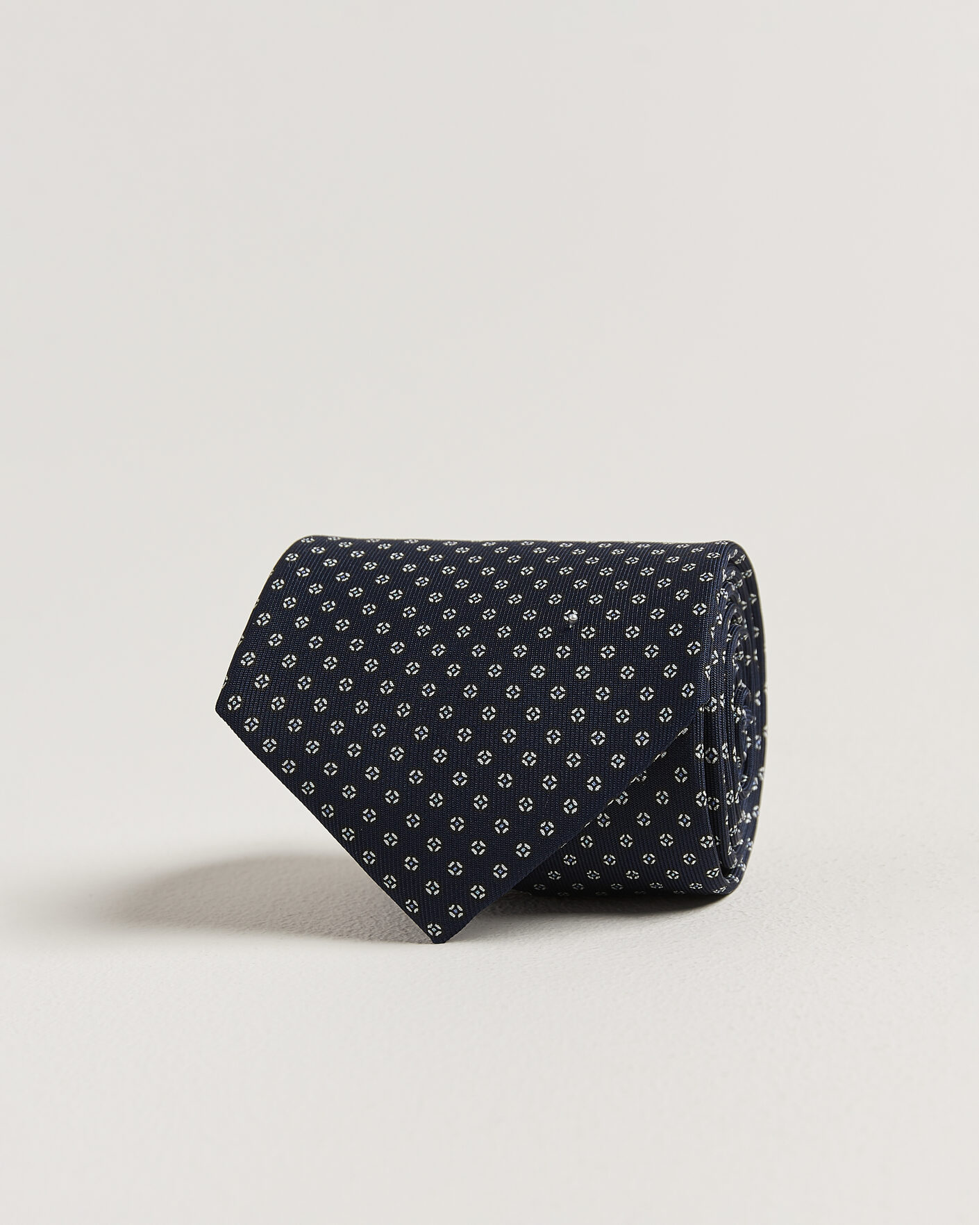 Herr | Senast inkommet | E. Marinella | 3-Fold Printed Silk Tie Navy