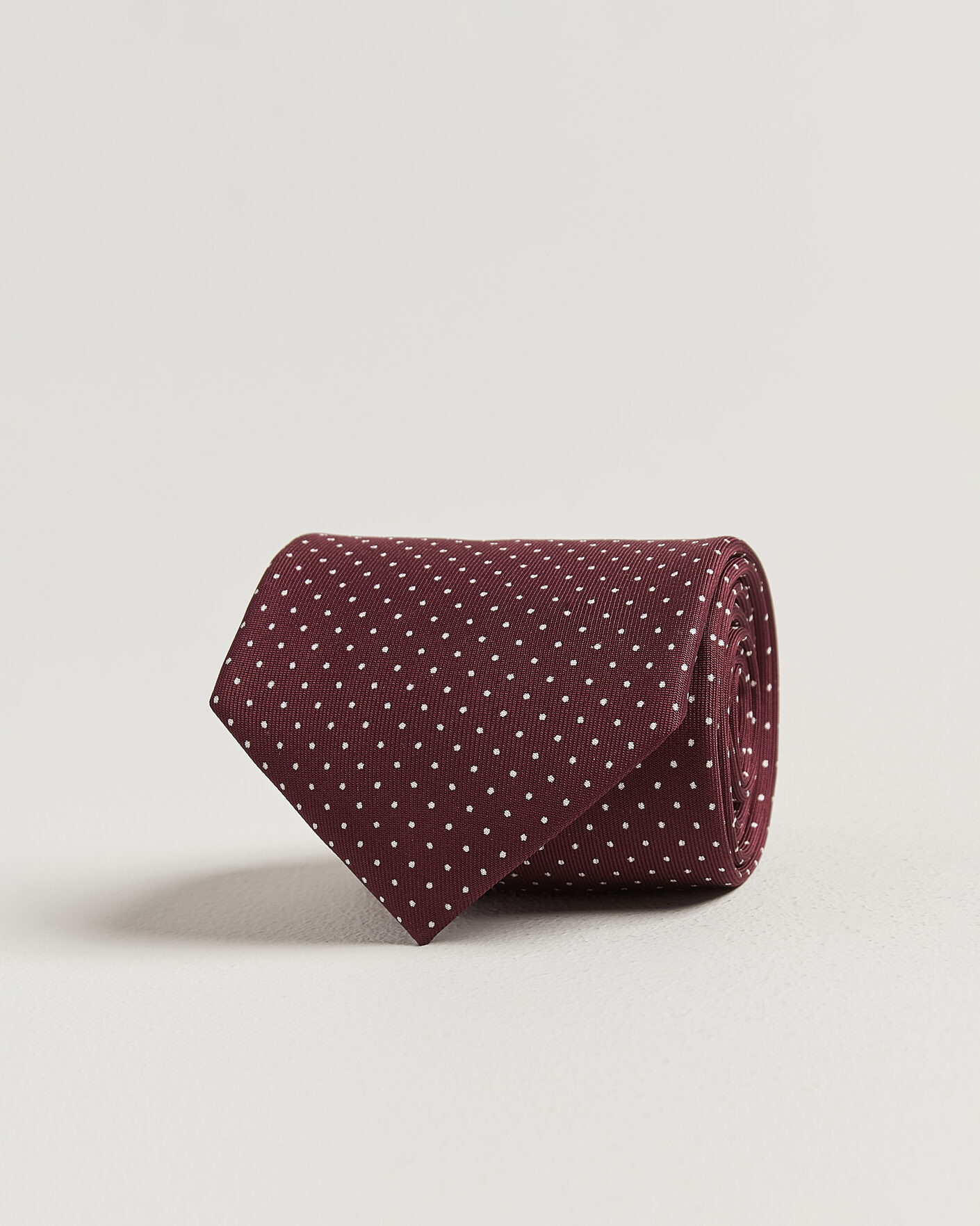 Herr | Senast inkommet | E. Marinella | 3-Fold Printed Silk Tie Burgundy