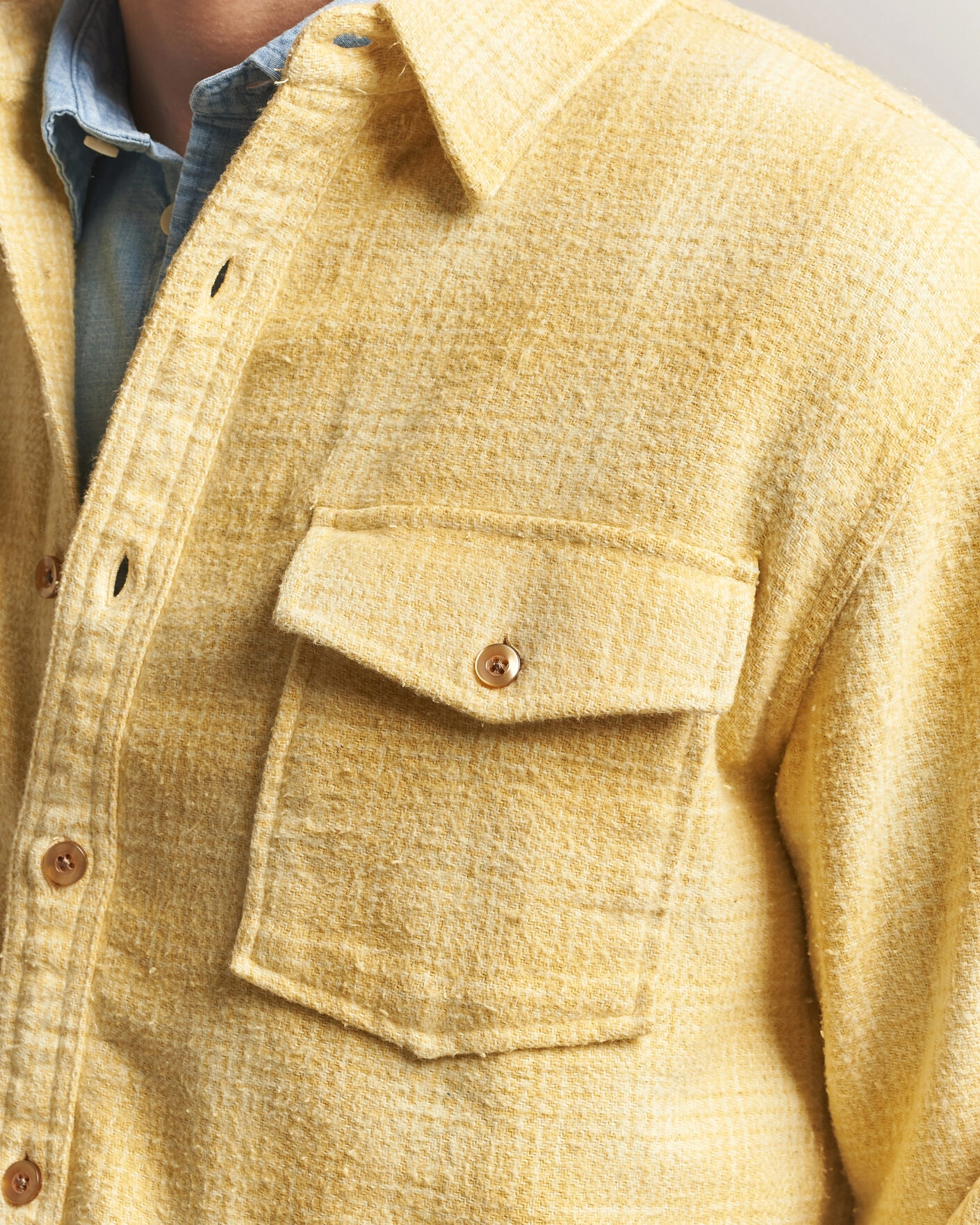 Herr | Skjortor | Pendleton | Big Pocket Shirt Cream Shadow