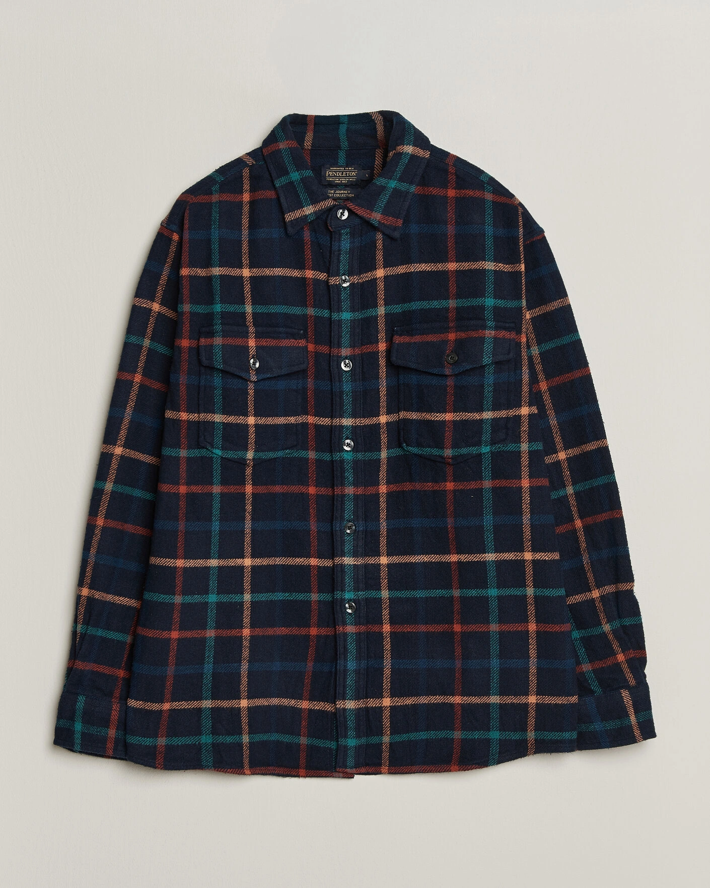 Herr | Skjortor | Pendleton | Big Pocket Shirt Dark Blue Check