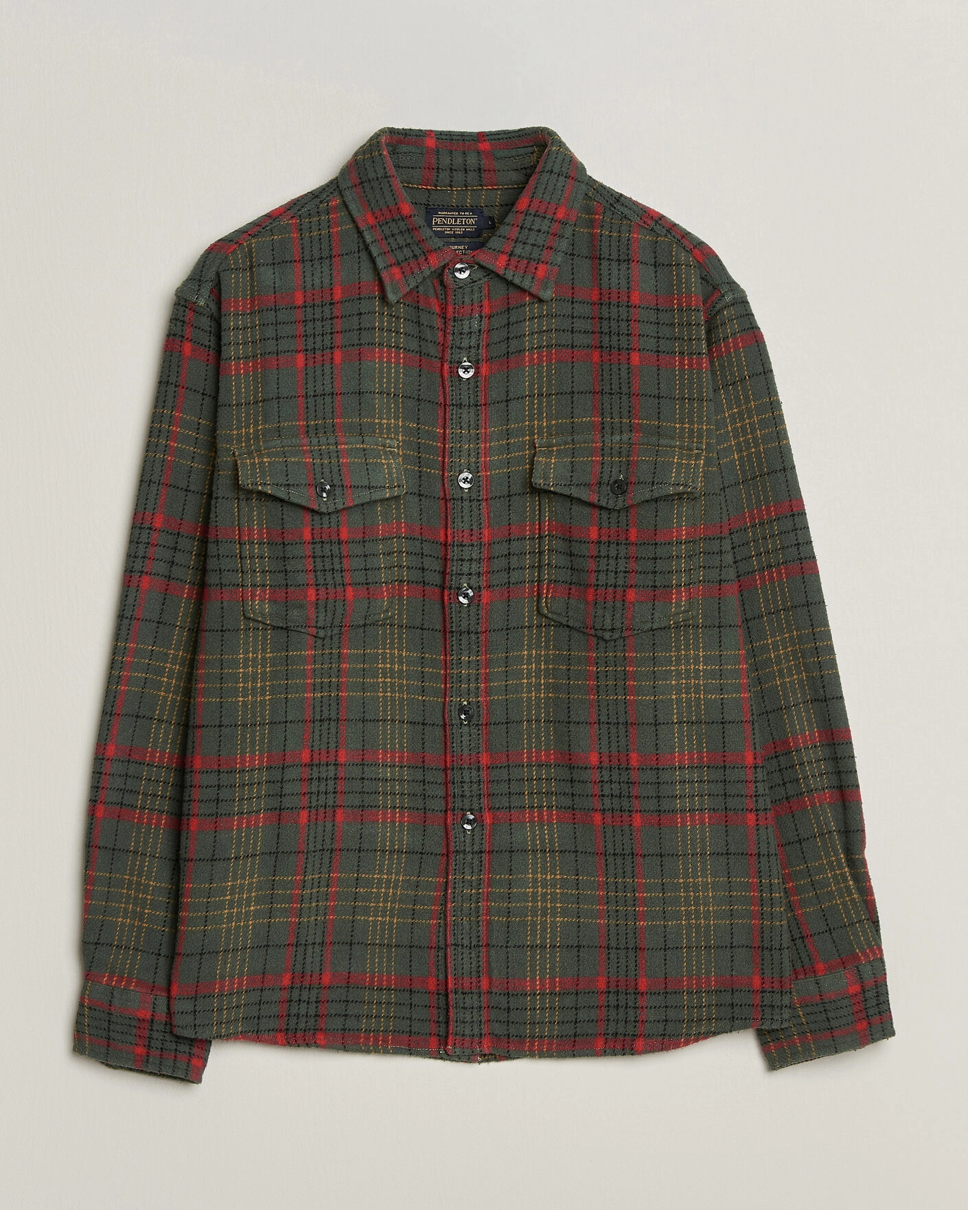 Herr | Skjortor | Pendleton | Big Pocket Shirt Green