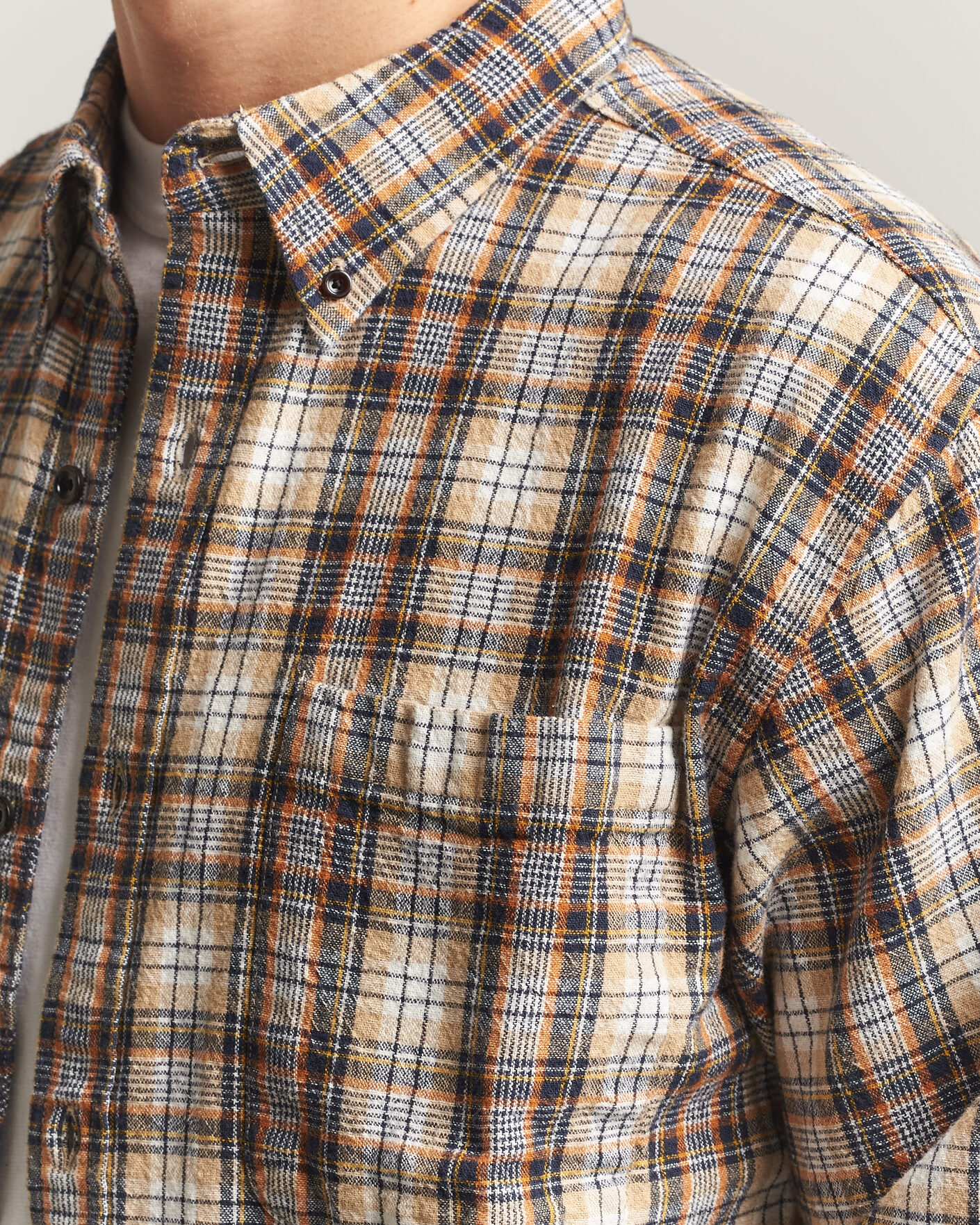 Herr | Skjortor | Pendleton | Flannel Button Down Shirt Brown Check