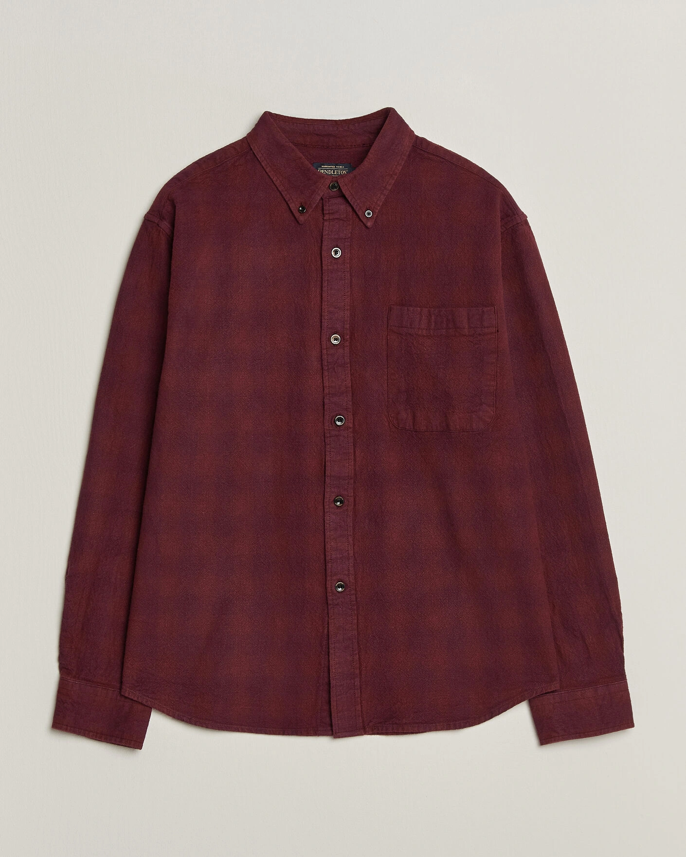Herr | Skjortor | Pendleton | Flannel Button Down Shirt Maroon Plaid