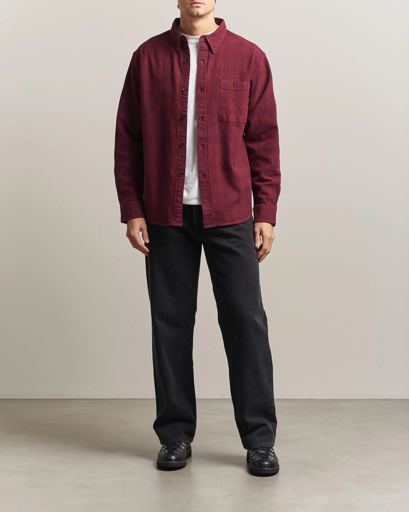 Herr | Skjortor | Pendleton | Flannel Button Down Shirt Maroon Plaid