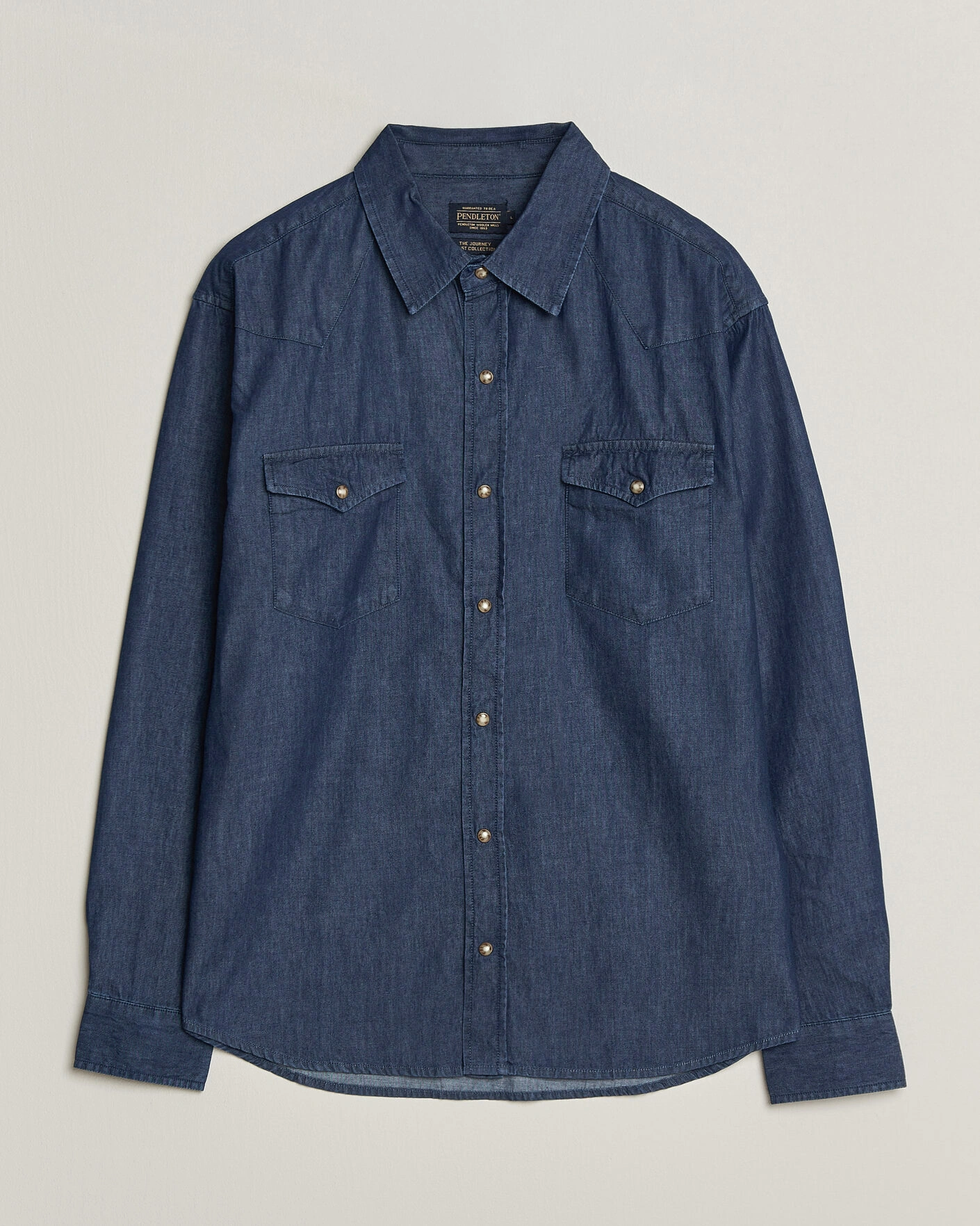 Herr | Skjortor | Pendleton | Chandler Western Shirt Indigo Chambray