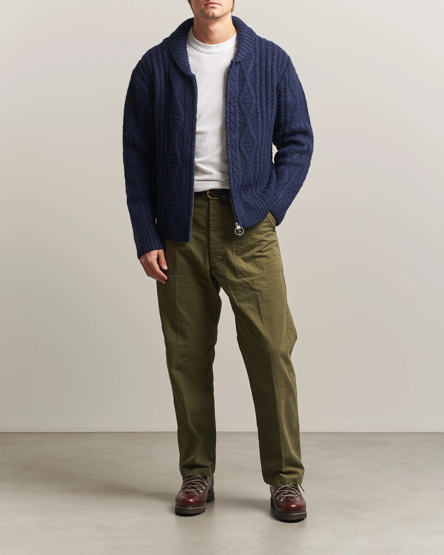 Herr | Tröjor | Pendleton | Hoop Zip Cardigan Navy