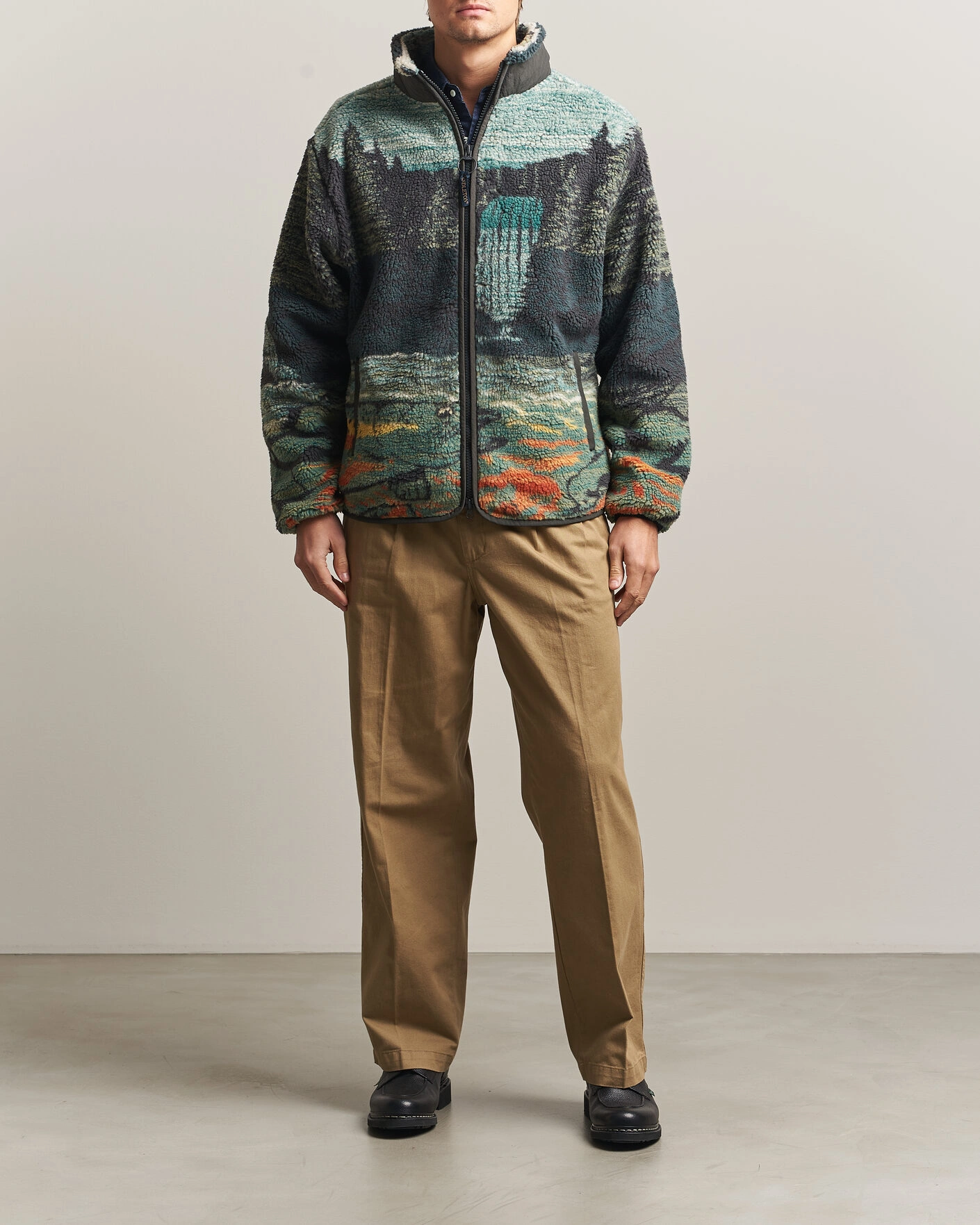 Herr | Tröjor | Pendleton | Jacquard Sherpa Fleece Salmon Falls
