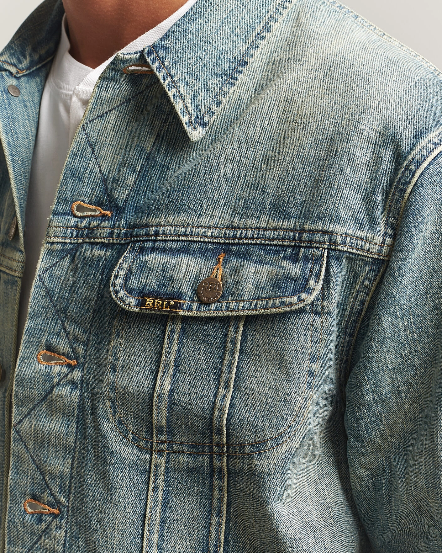 Herr | Jackor | RRL | Lot 271 Denim Jacket Leeland Wash