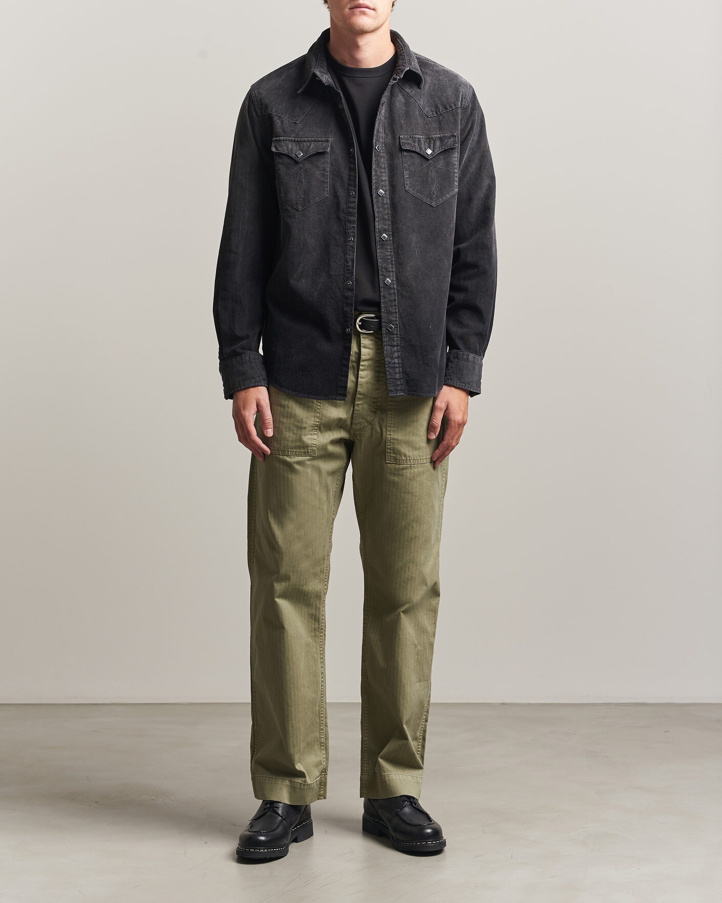 Herr | Skjortor | RRL | Buffalo Western Shirt Black