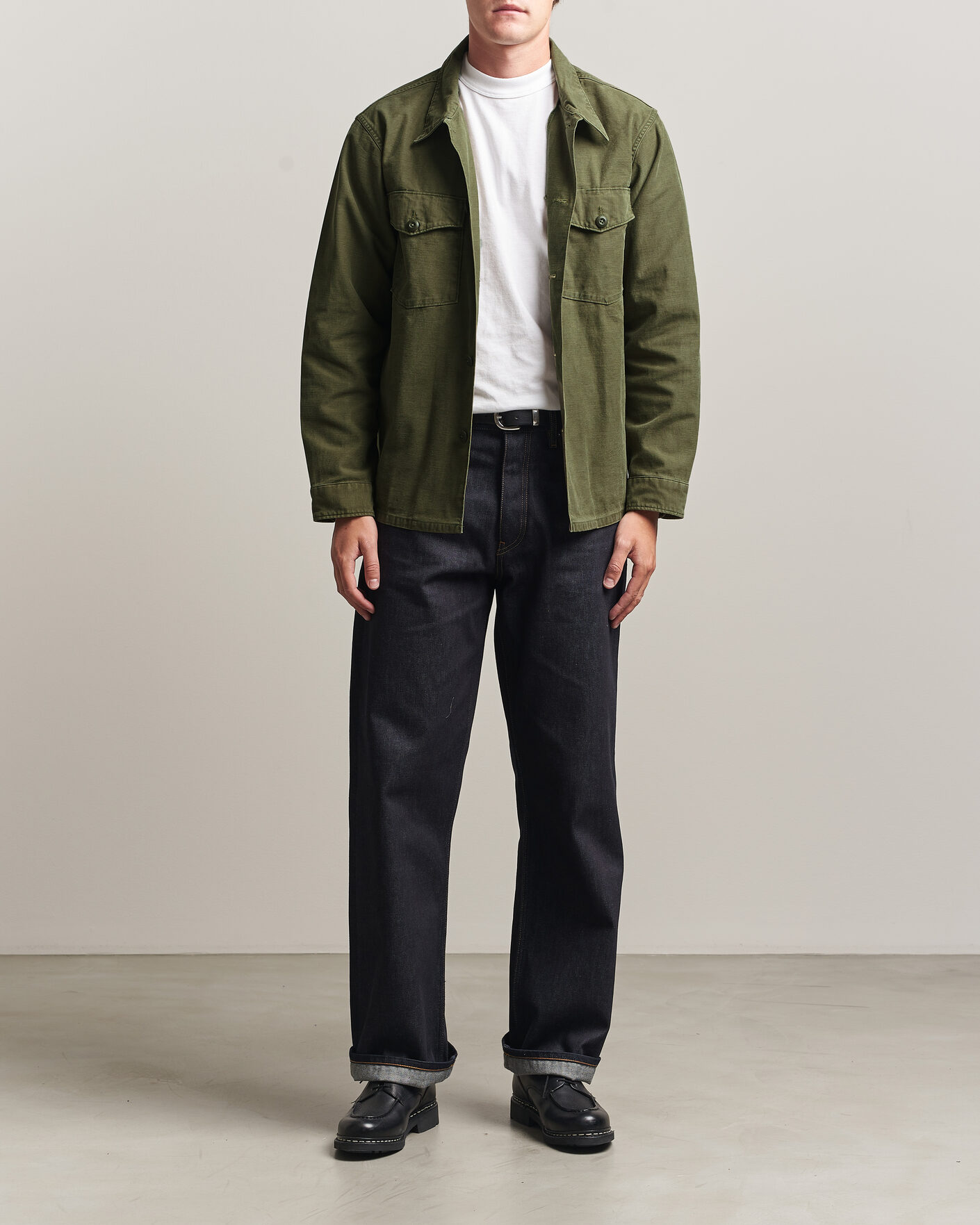 Herr | Skjortor | RRL | Regiment Overshirt Olive
