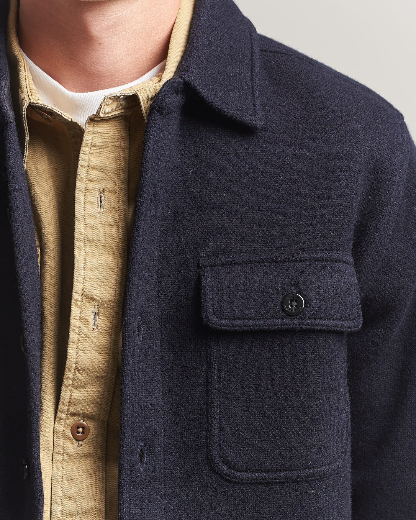 Herr | Skjortor | RRL | CPO Cardigan Shirt Navy