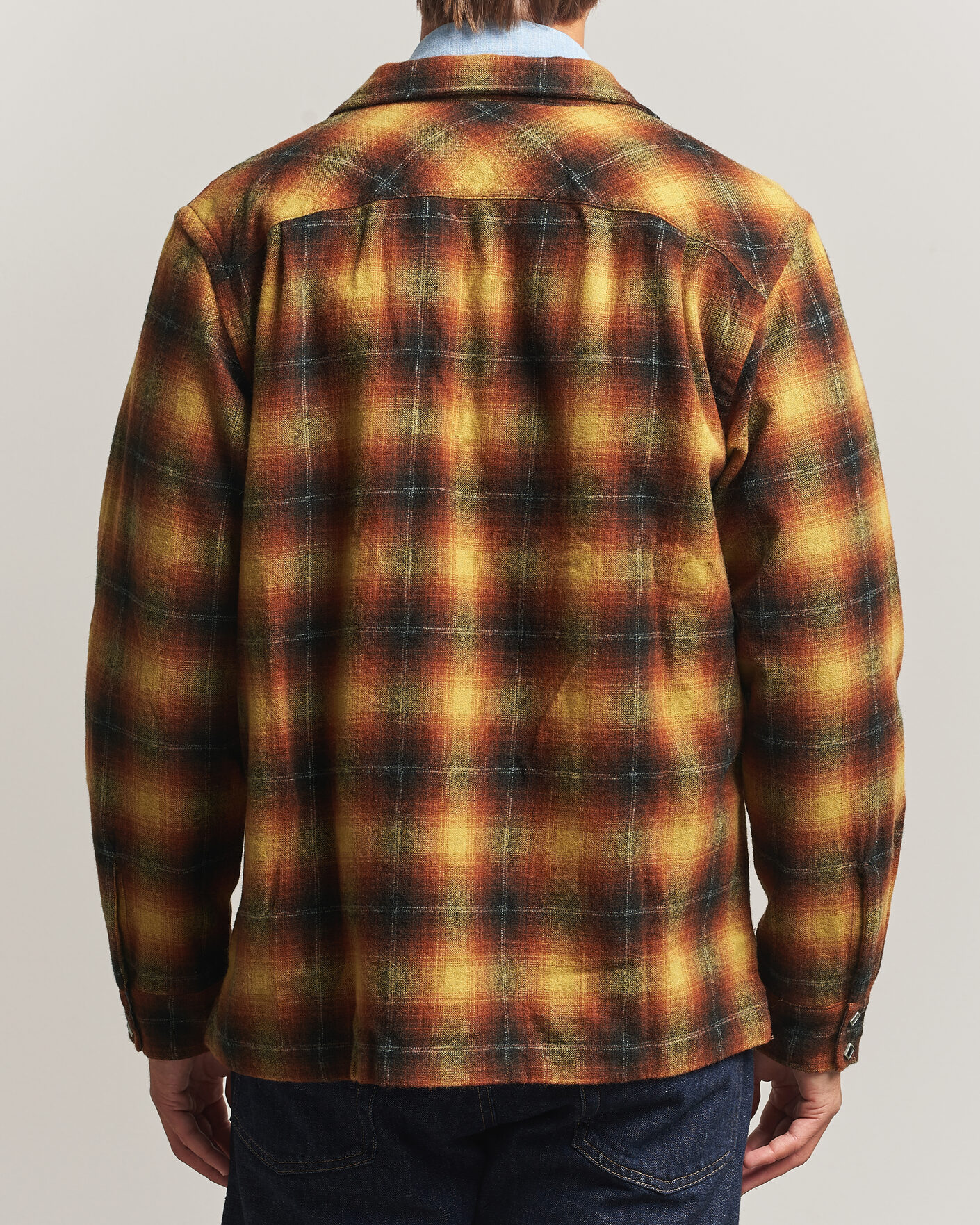 Herr | Skjortor | RRL | Jesse Plaid Camp Shirt Orange/Yellow