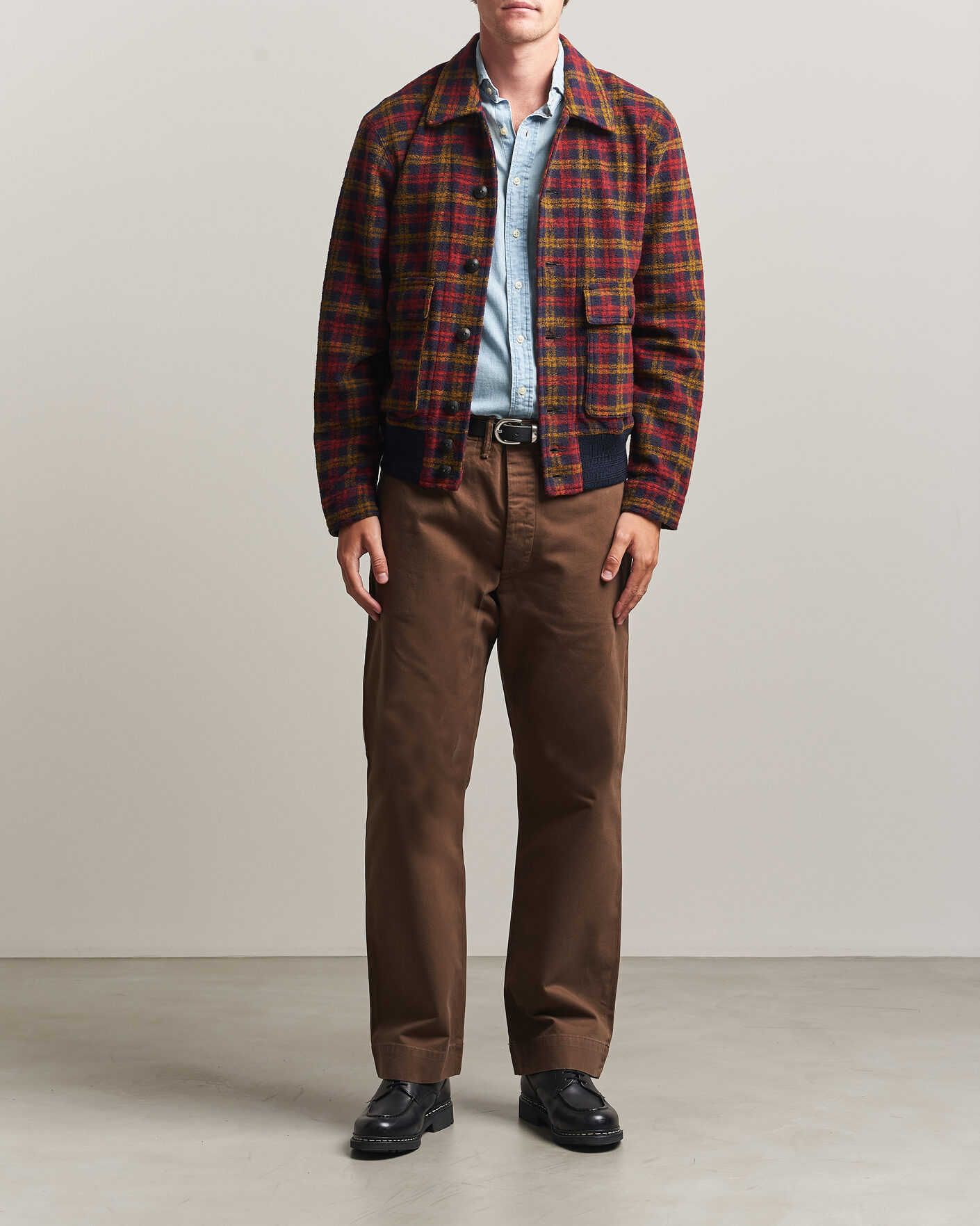 Herr | Jackor | RRL | Knit Bomber Jacket Red Multi