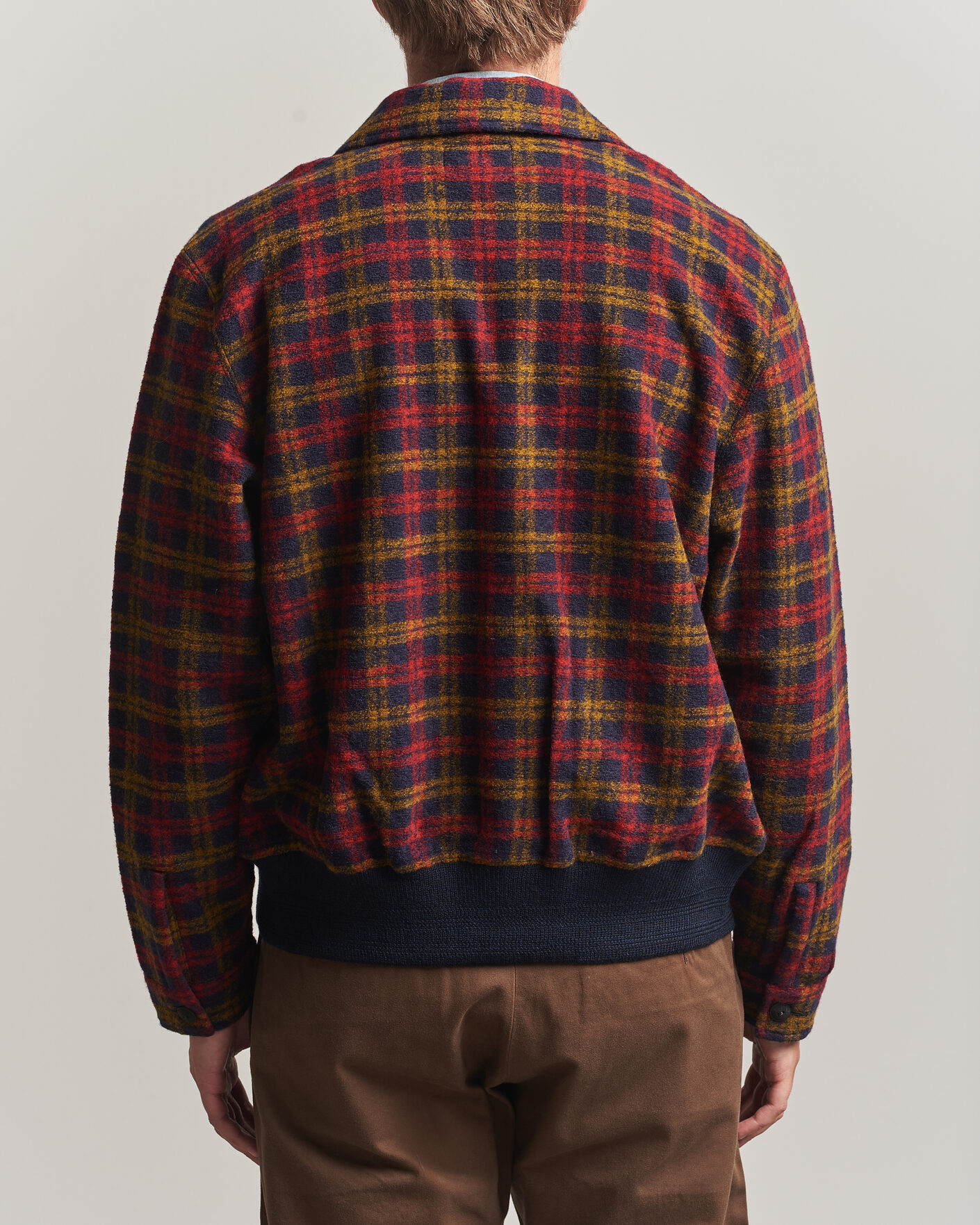 Herr | Jackor | RRL | Knit Bomber Jacket Red Multi