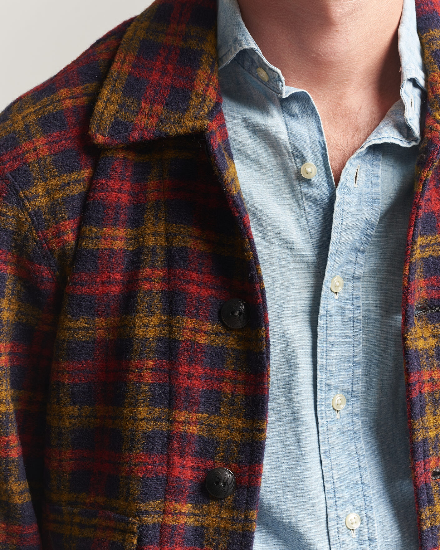 Herr | Jackor | RRL | Knit Bomber Jacket Red Multi
