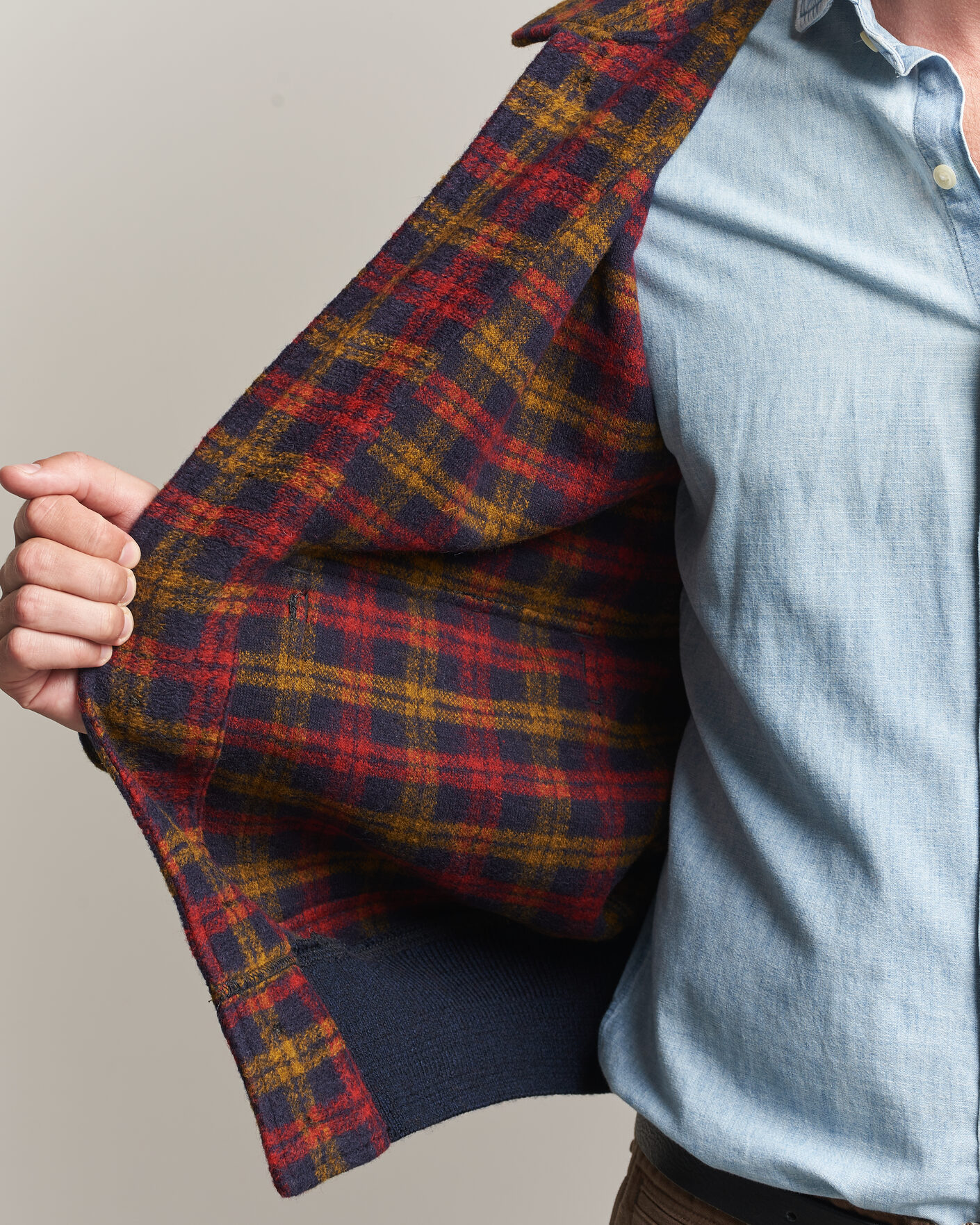 Herr | Jackor | RRL | Knit Bomber Jacket Red Multi