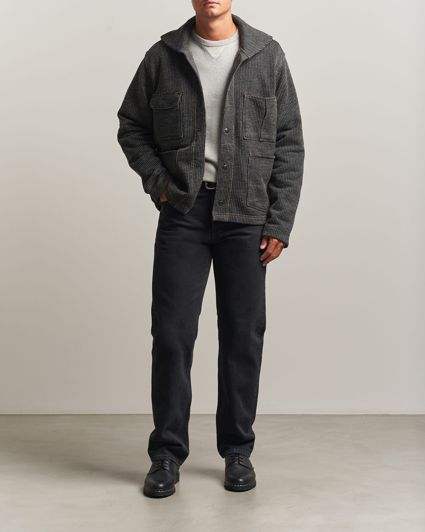 Herr | Tröjor | RRL | Charles Cardigan Jacket Charcoal