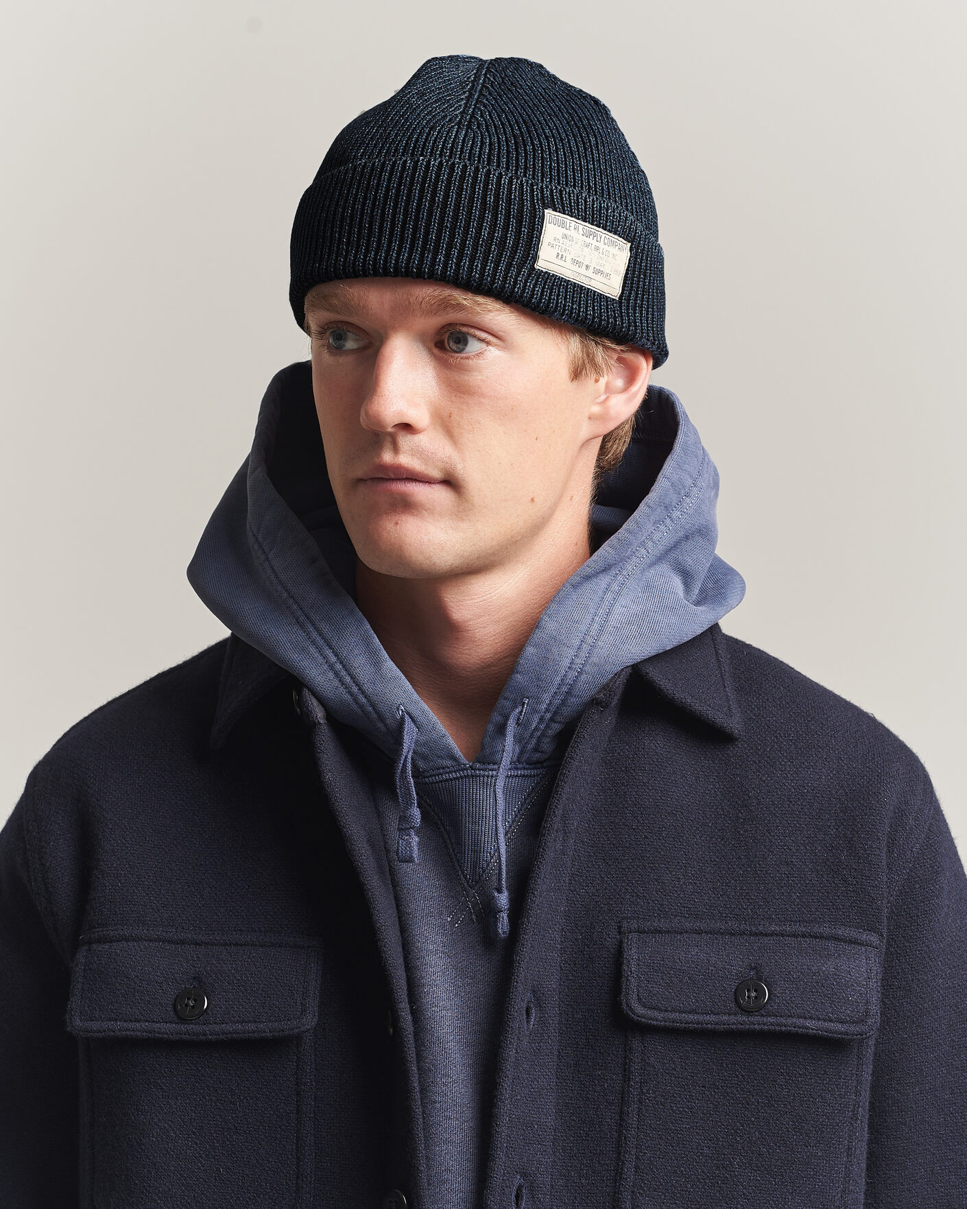 Herr | Mössor | RRL | Watch Cap Midnight Blue