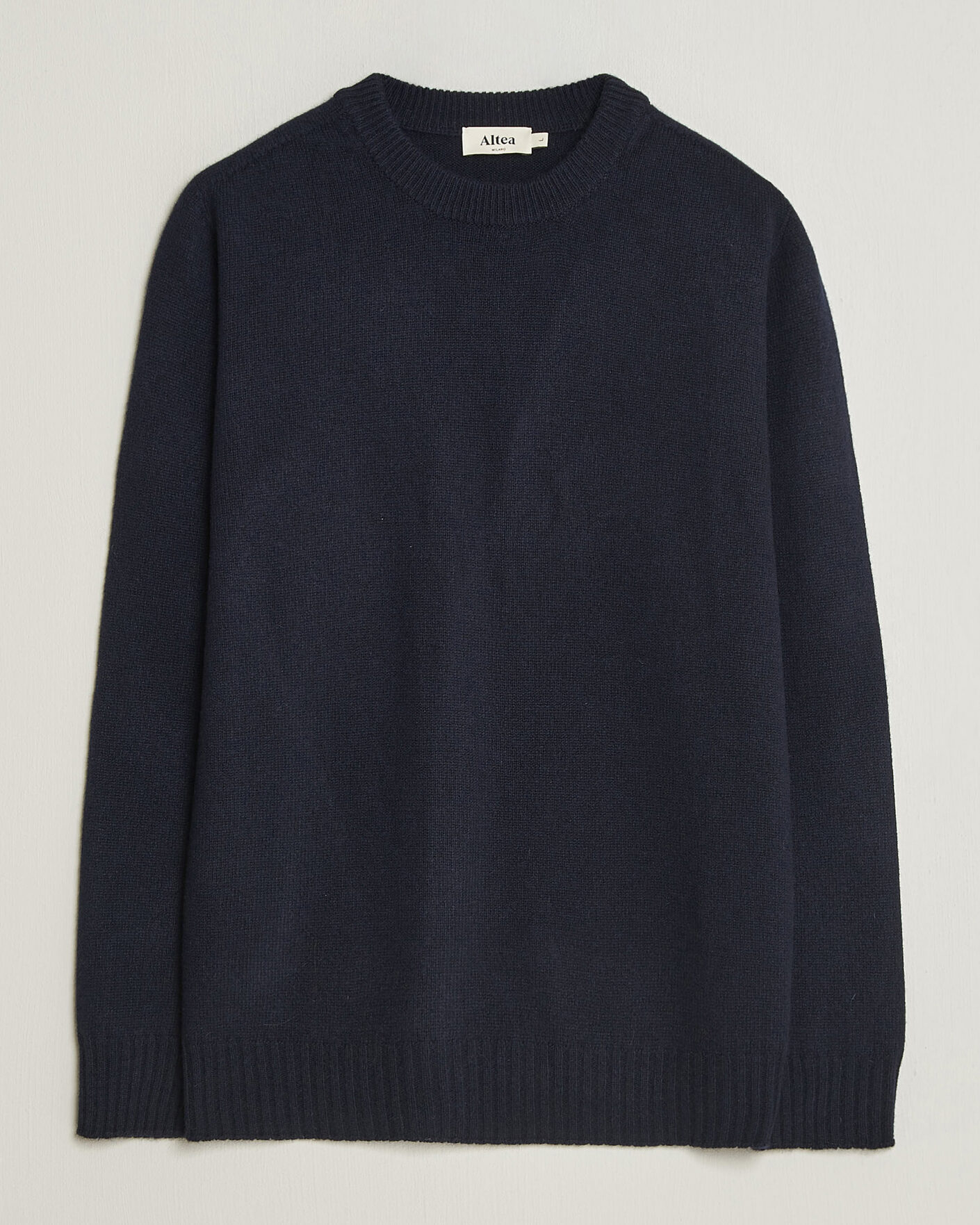 Herr | Tröjor | Altea | Wool/Cashmere Crew Neck Pullover Navy