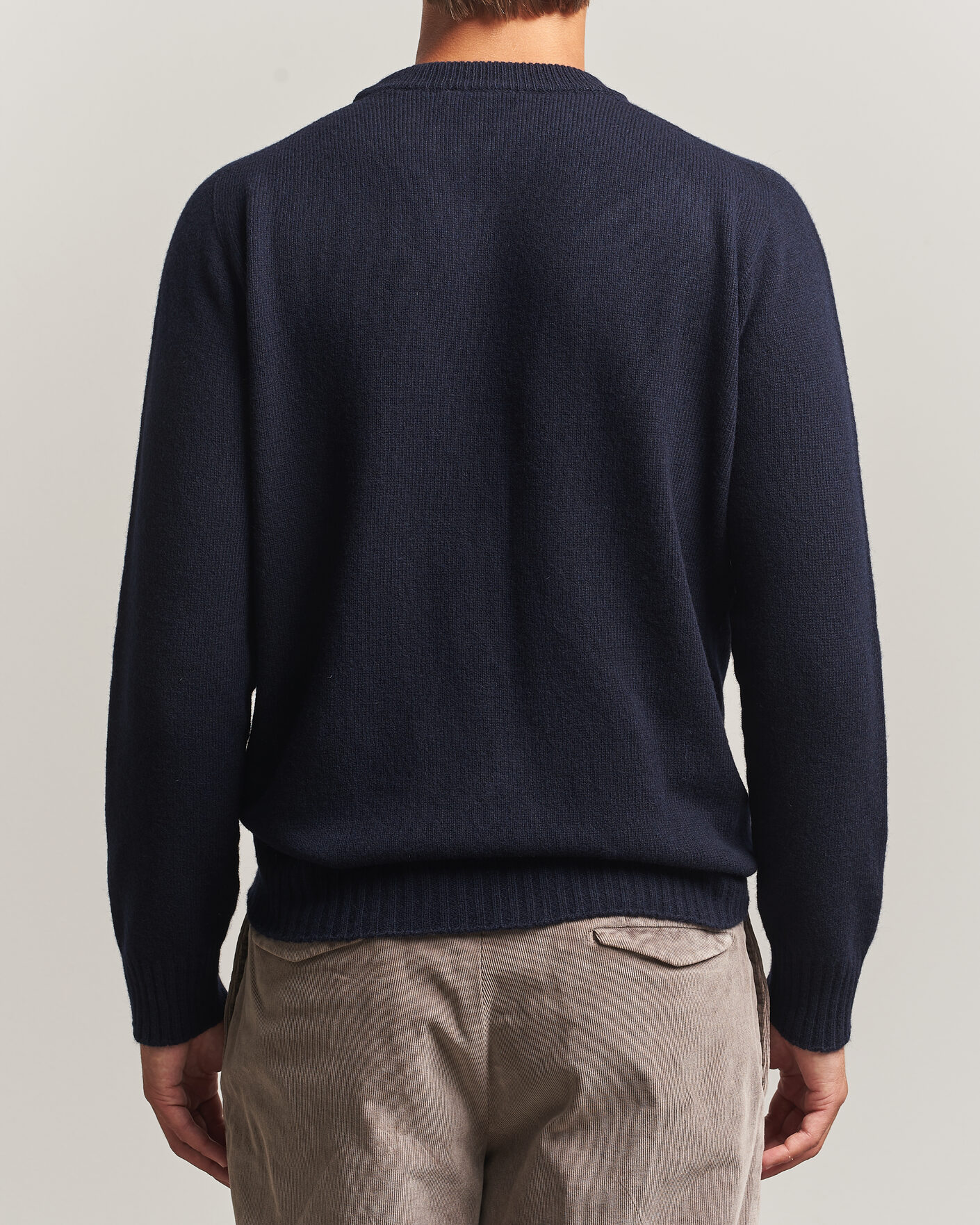 Herr | Tröjor | Altea | Wool/Cashmere Crew Neck Pullover Navy