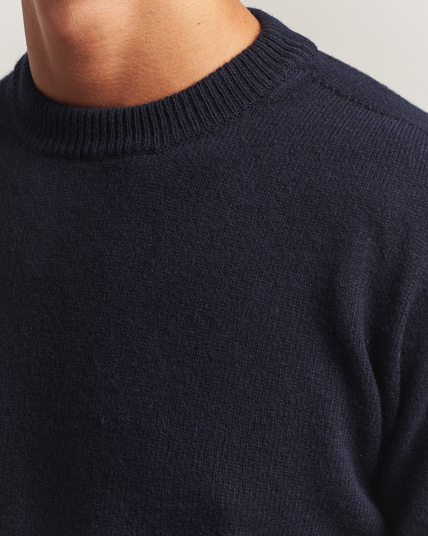 Herr | Tröjor | Altea | Wool/Cashmere Crew Neck Pullover Navy