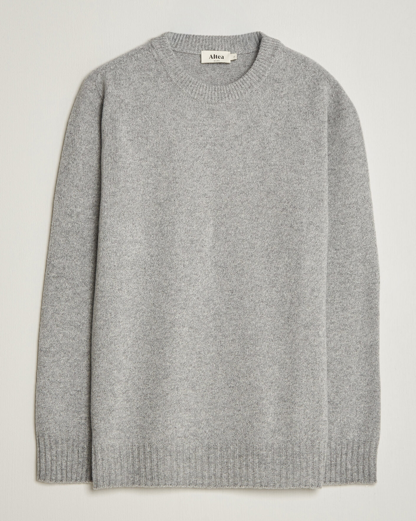 Herr | Tröjor | Altea | Wool/Cashmere Crew Neck Pullover Light Grey